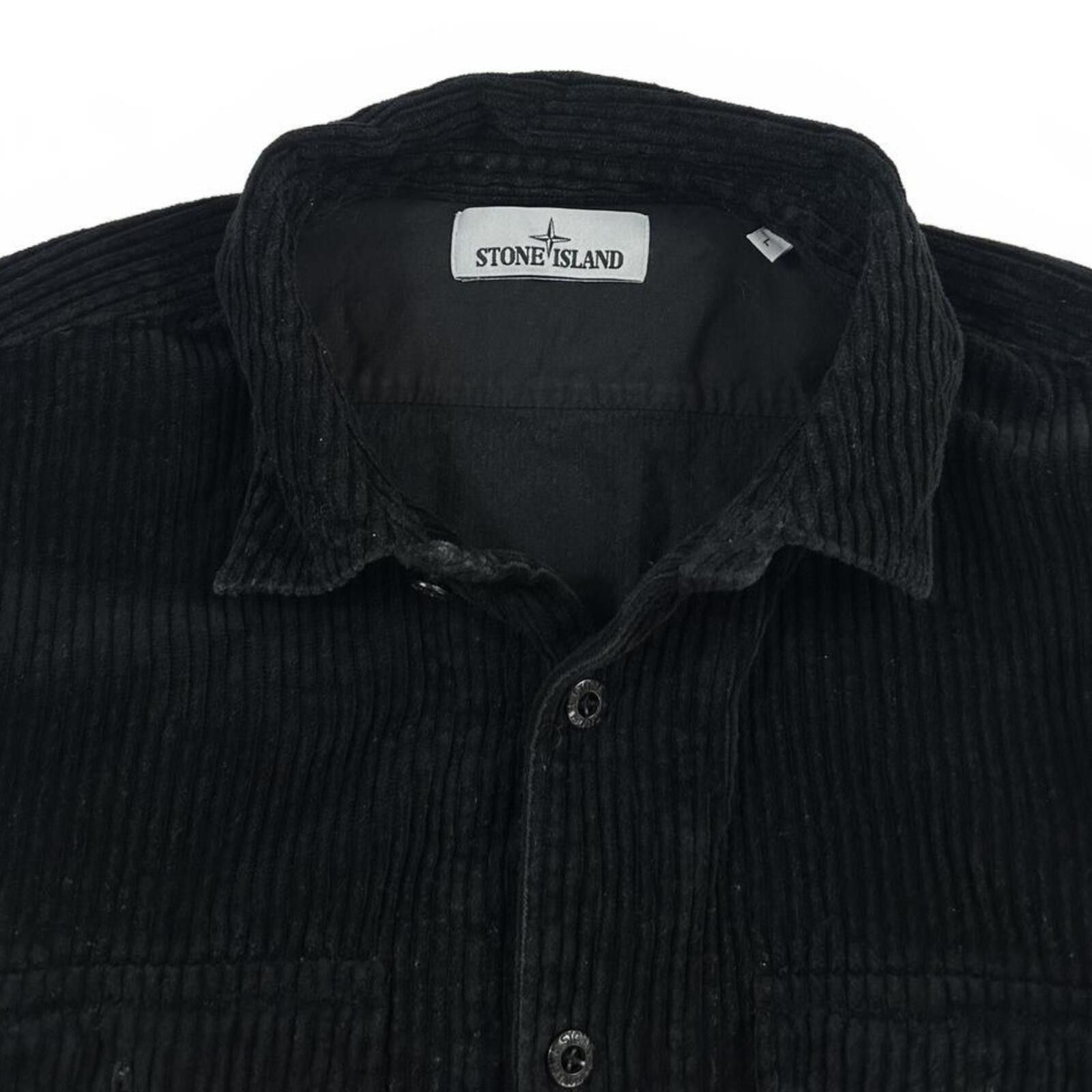 Stone Island Stone Island Jumbo Cord Button Up Overshirt Black Large Size US L / EU 52-54 / 3 - 3 Thumbnail