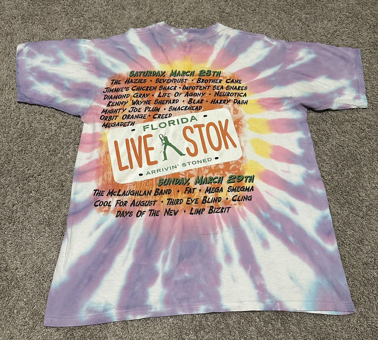 Vintage Vintage Livestock 1998 Concert T Shirt Size Xl Limp Bizkit Size US XL / EU 56 / 4 - 2 Thumbnail