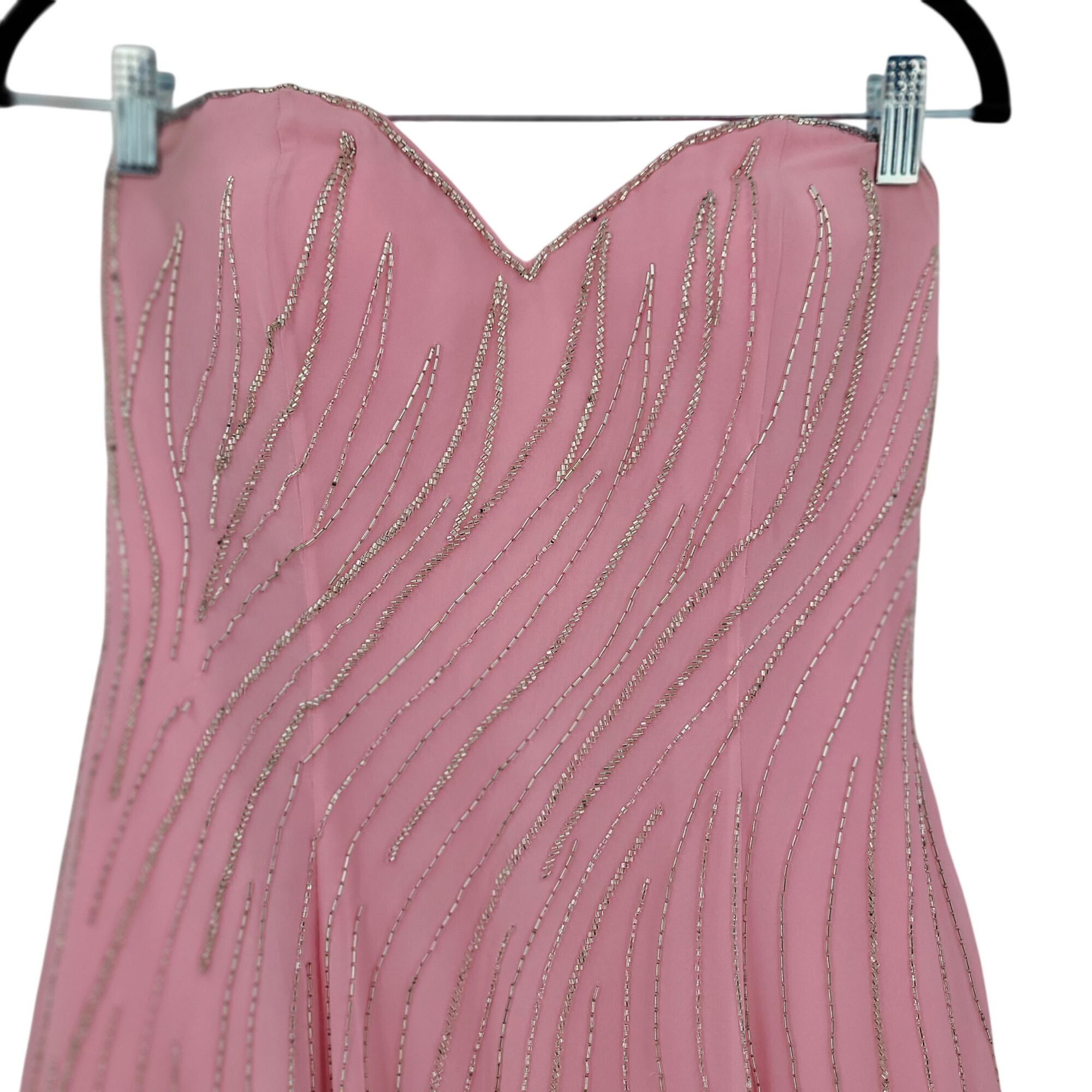 Other Pink Sweetheart Strapless A-line Gown Rhinestone Embellishme Size M / US 6-8 / IT 42-44 - 2 Thumbnail