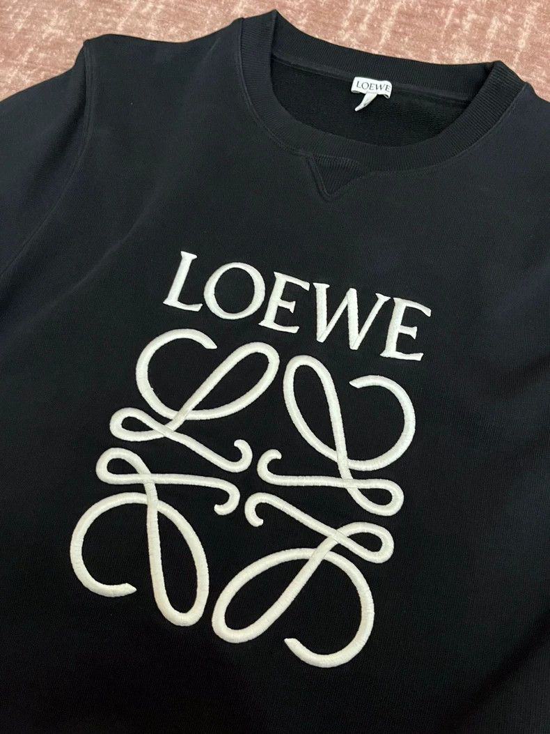 Loewe LOEWE Classic black embroidered hoodie Size L / US 10 / IT 46 - 3 Thumbnail