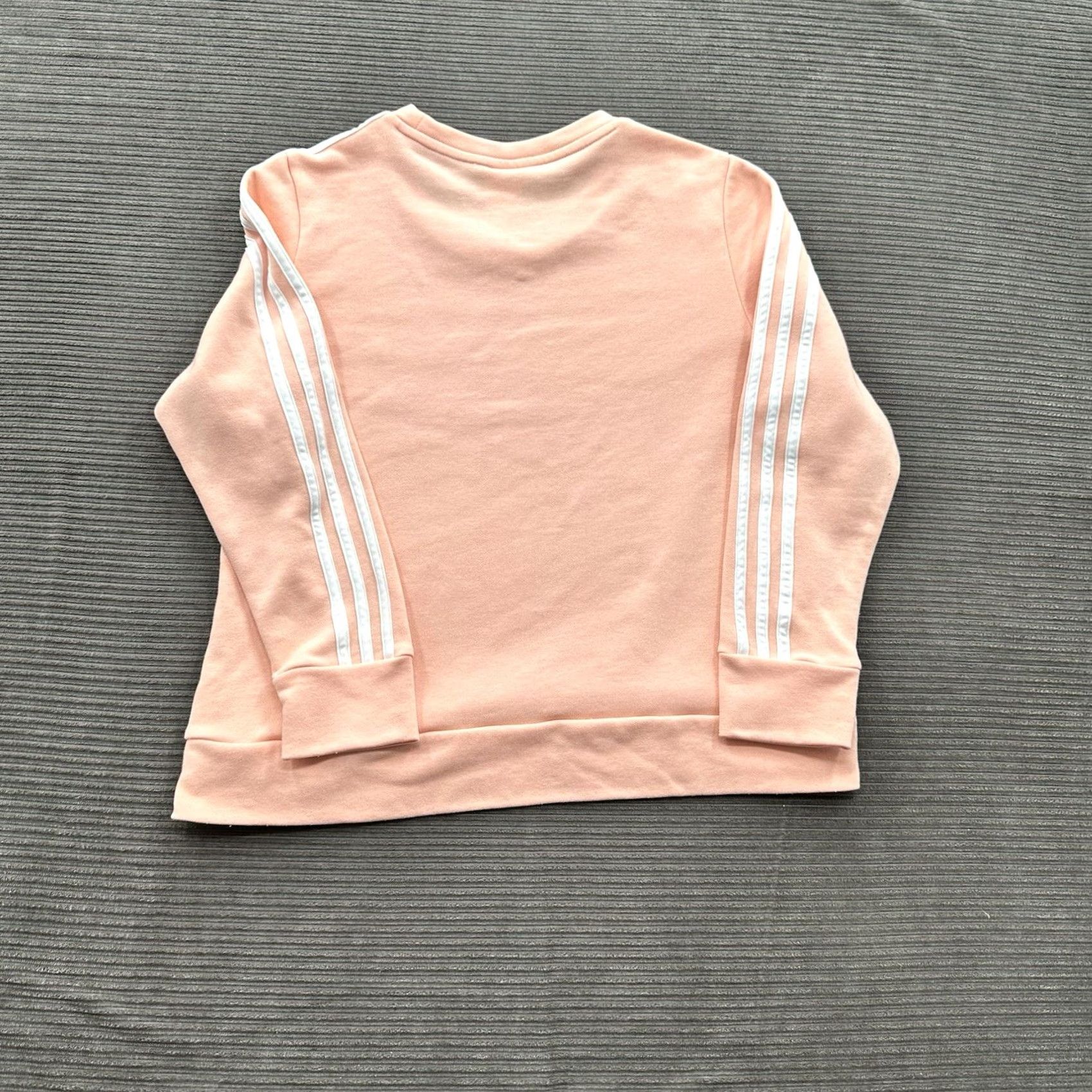 Adidas Adidas Sweatshirt Women Large Peach Orange Polyester 3 Stripe Pullover Crewneck Logo Size L / US 10 / IT 46 - 2 Thumbnail