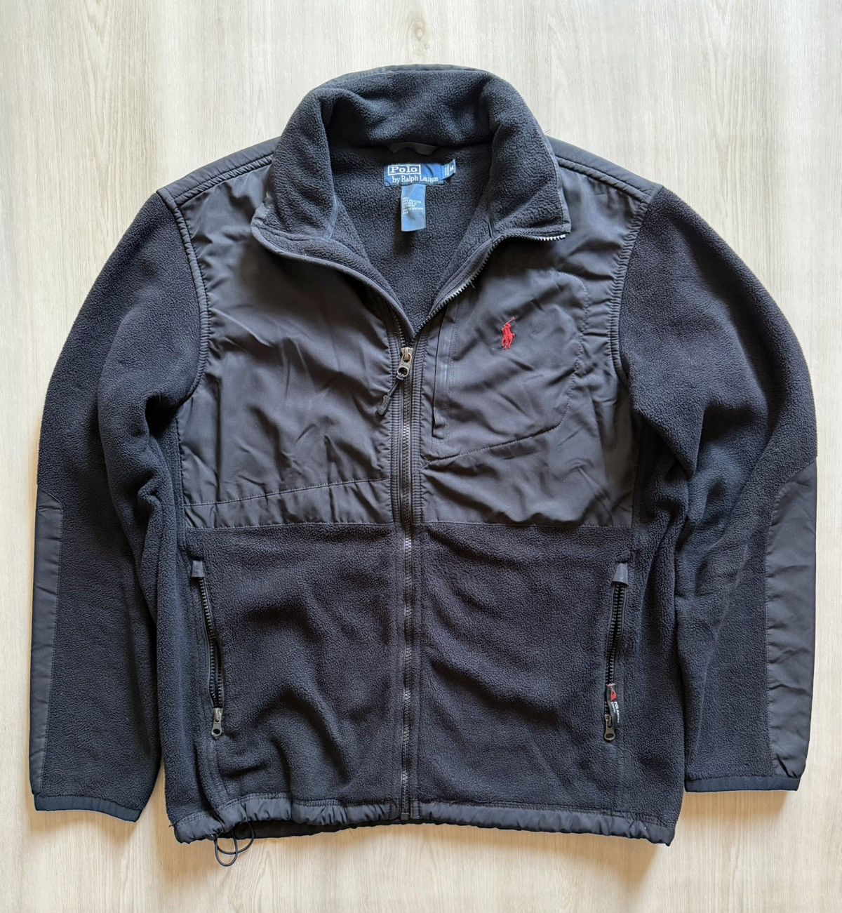 Polo Ralph Lauren Vintage 90s Polo Ralph Lauren Fleece Polartec w/ Hood Sz M Size US M / EU 48-50 / 2 - 2 Thumbnail