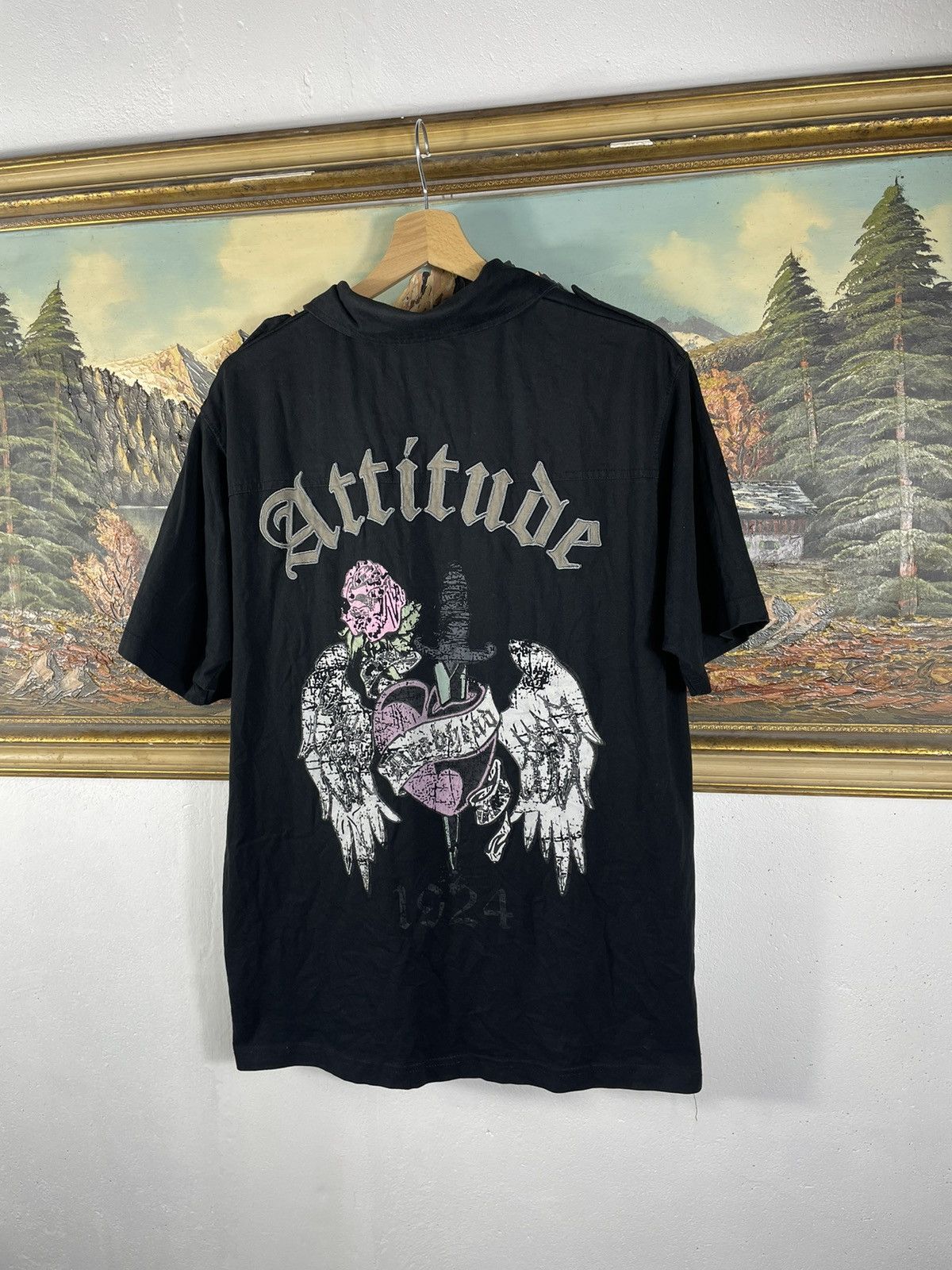 Affliction × Ed Hardy × Tapout Black vintage retro y2k 00s tees t shirt polo baggy loose Size US L / EU 52-54 / 3 - 2 Thumbnail