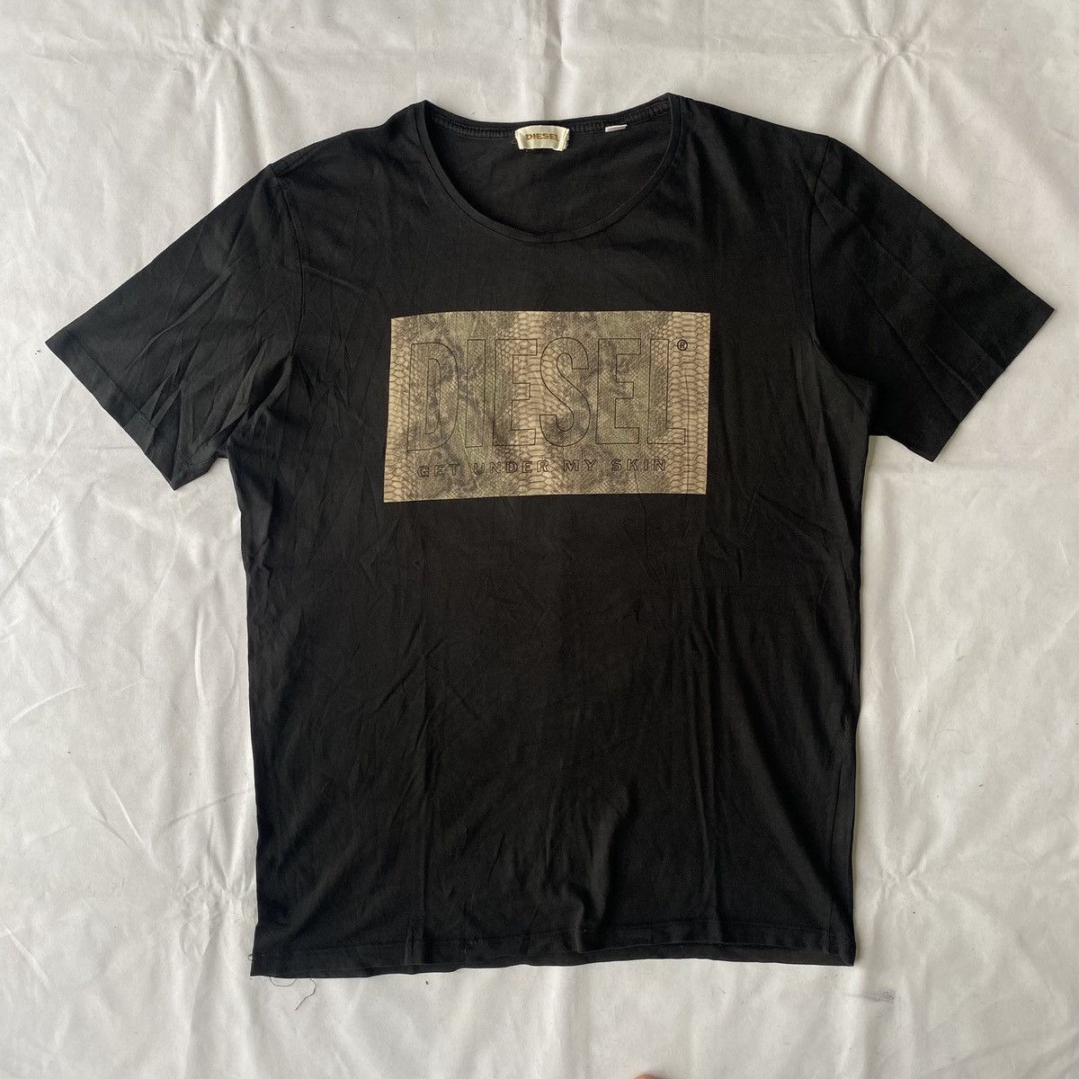 Diesel × Vintage Vintage Get Under My Skin by Diesel Tee Printed Y2K Style Size US XL / EU 56 / 4 - 2 Thumbnail