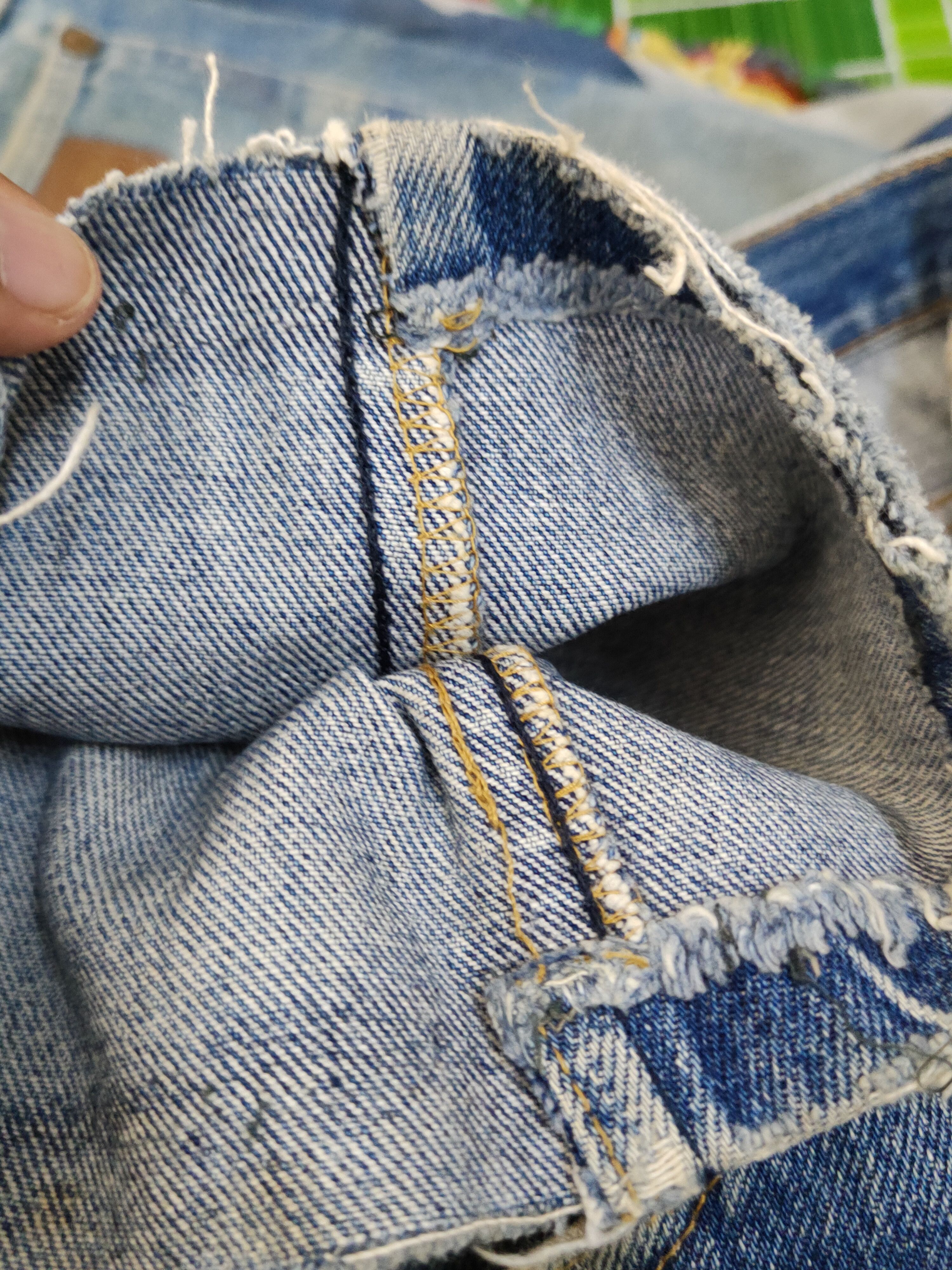 Lee Lee Blue Distressed Ripped vintage denim Jeans #W1497 Size US 29 - 14 Thumbnail