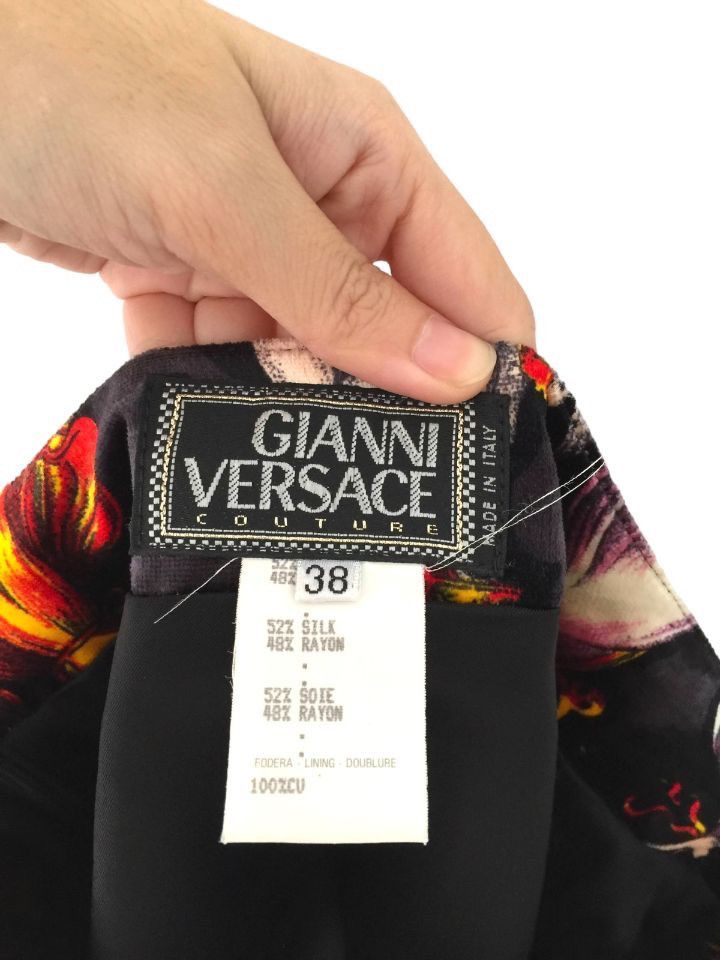 Versace Gianni Versace Canova Print Velvet Skirt Suit Size XS / US 0-2 / IT 36-38 - 13 Thumbnail