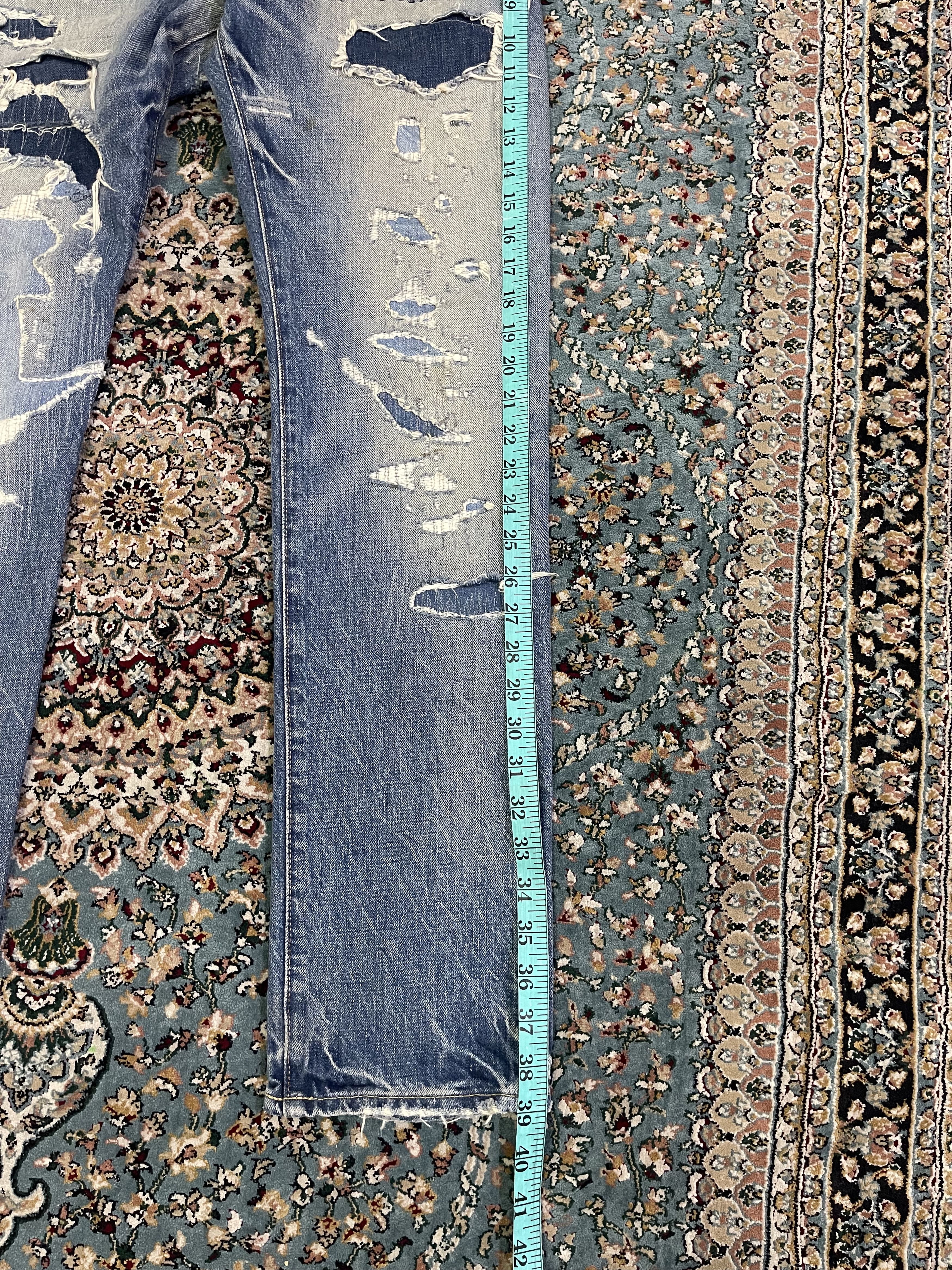 Denim & Supply Ralph Lauren Vintage Distressed Ripped Off Slim Style Size US 30 / EU 46 - 17 Thumbnail
