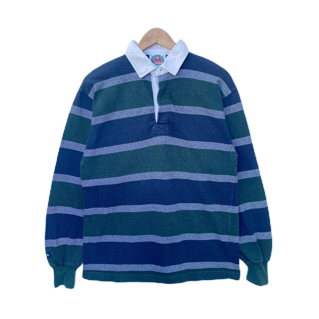 image of Barbarian Polo Rugby Shirt Medium Pullover Striped, Men's