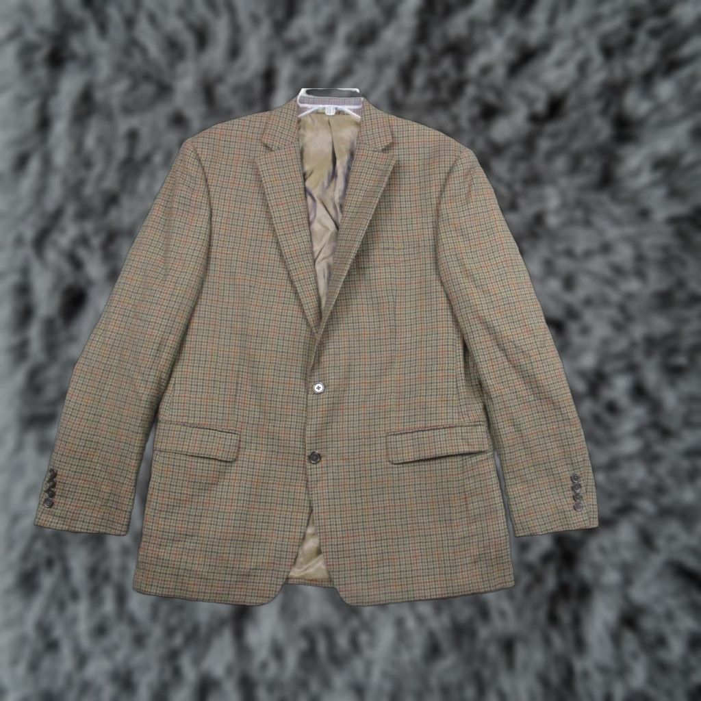 Ralph Lauren Lauren Ralph Lauren Blazer Mens 42L Plaid Wool Sport Coat Jacket Classic Size 42R - 1 Thumbnail