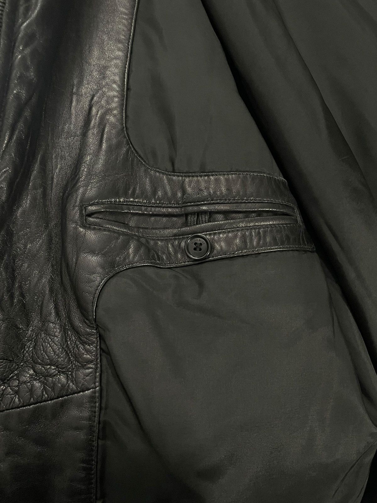 Hugo Boss × Vintage Leather jacket vintage Boss 2000s years Size US L / EU 52-54 / 3 - 4 Thumbnail