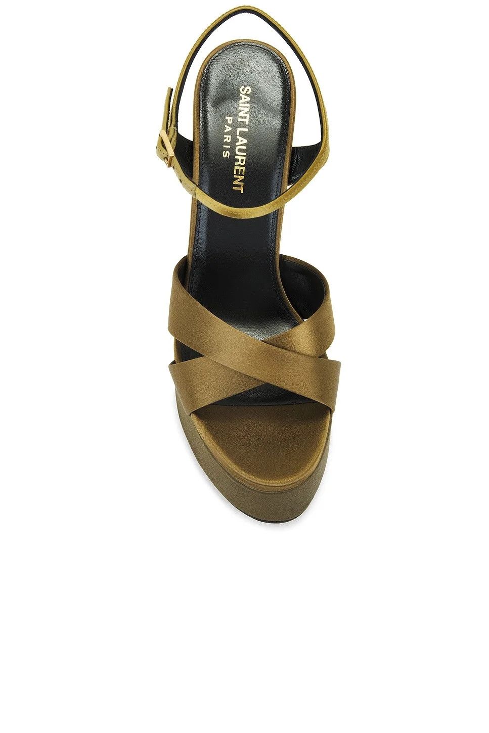Saint Laurent Paris o1bcso1str0226 Satin Crepe in Olive Green Size US 10 / IT 40 - 3 Thumbnail