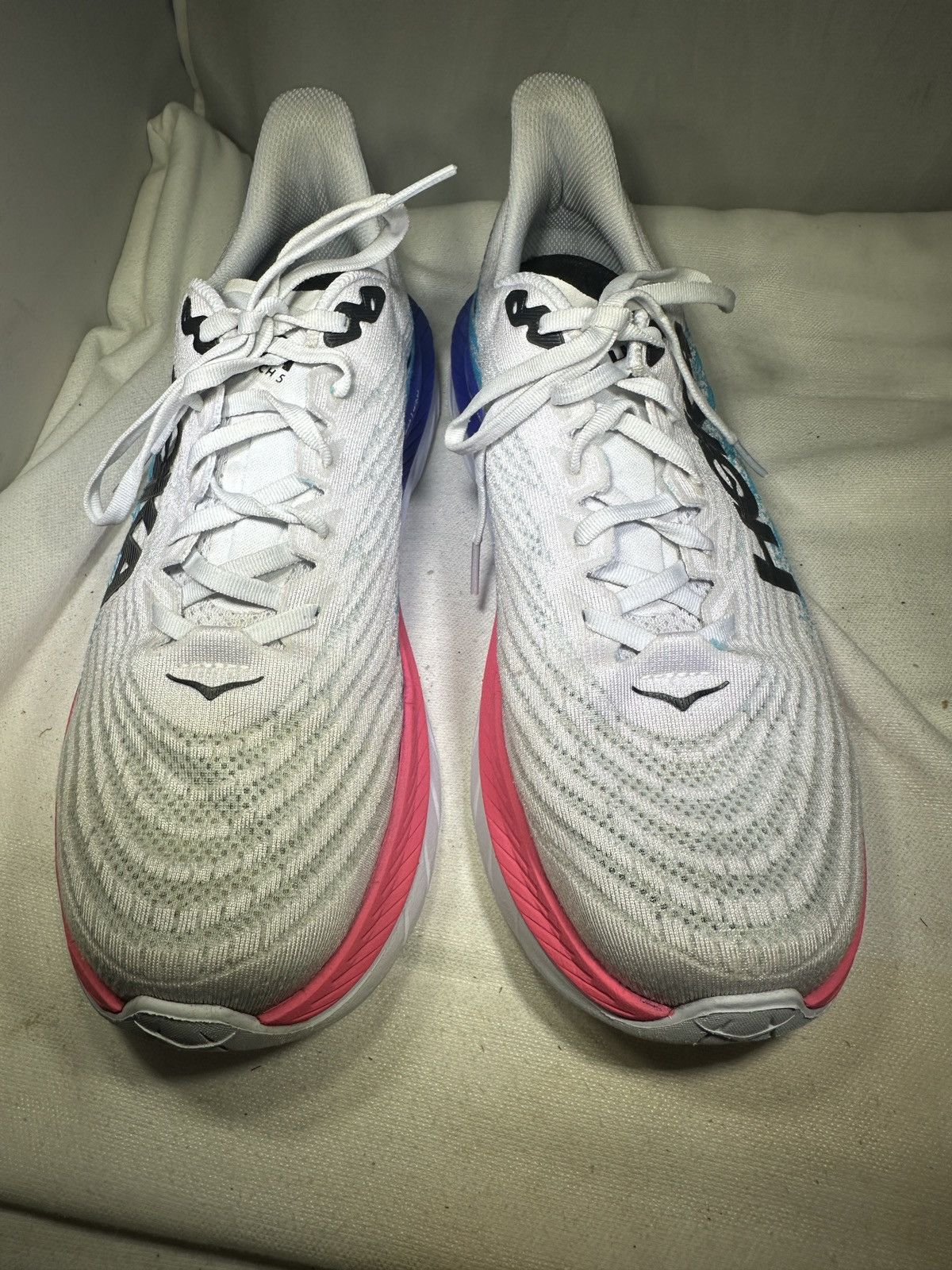 Hoka PreOwned Hoka Mach 5 Running White/Scuba Blue Men's 11.5 D Size US 11.5 / EU 44-45 - 2 Thumbnail