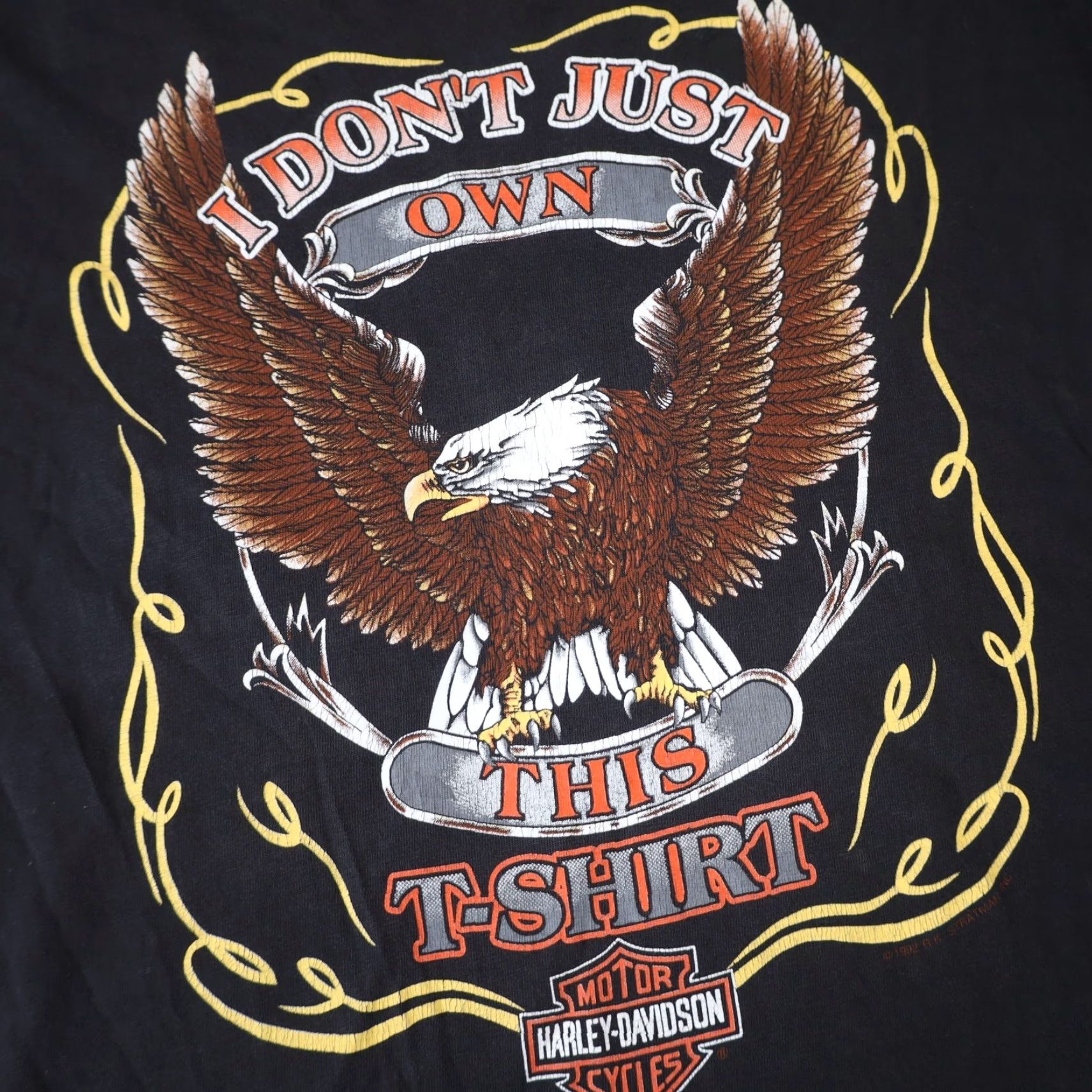 Harley Davidson VINTAGE Harley Davidson I Dont Just Own The T Shirt Graphic T Black 2XL Mens T-Shirt XXL USA Made Graphic 1989 Size US XXL / EU 58 / 5 - 6 Thumbnail