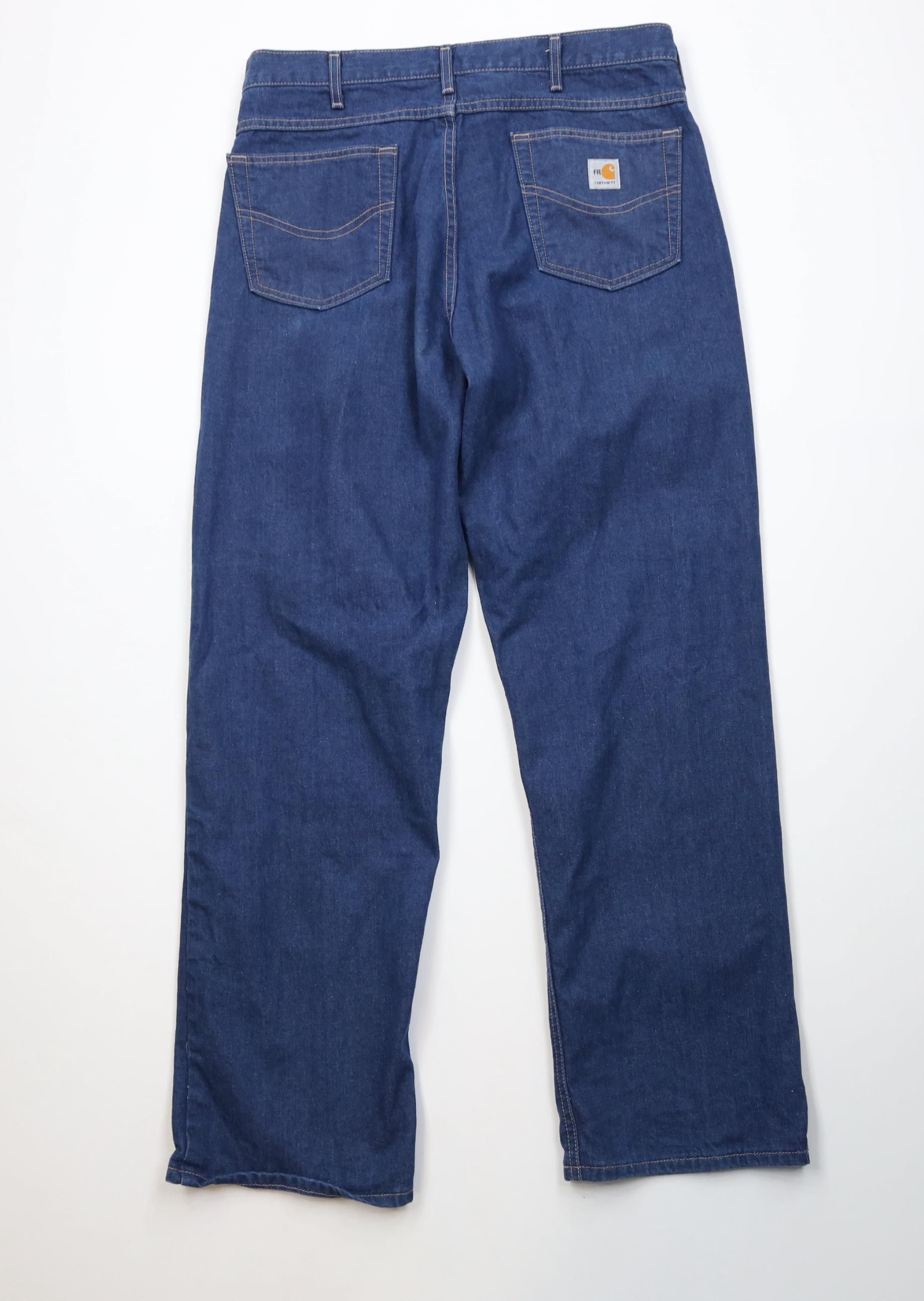 Carhartt Carhartt FR Resistant Work Wide Leg Denim Jeans USA Blue Size US 36 / EU 52 - 11 Thumbnail