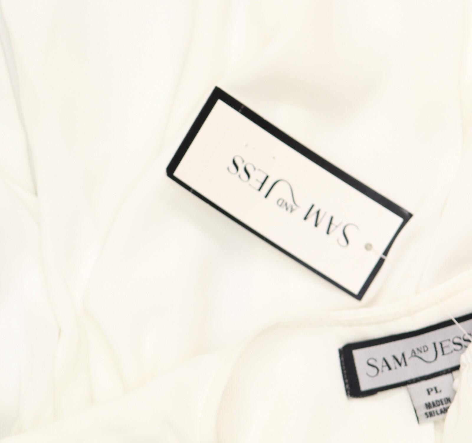 Other Sam & Jess Petite Puff-sleeve Top New Ivory Off White Pl Size L / US 10 / IT 46 - 3 Thumbnail
