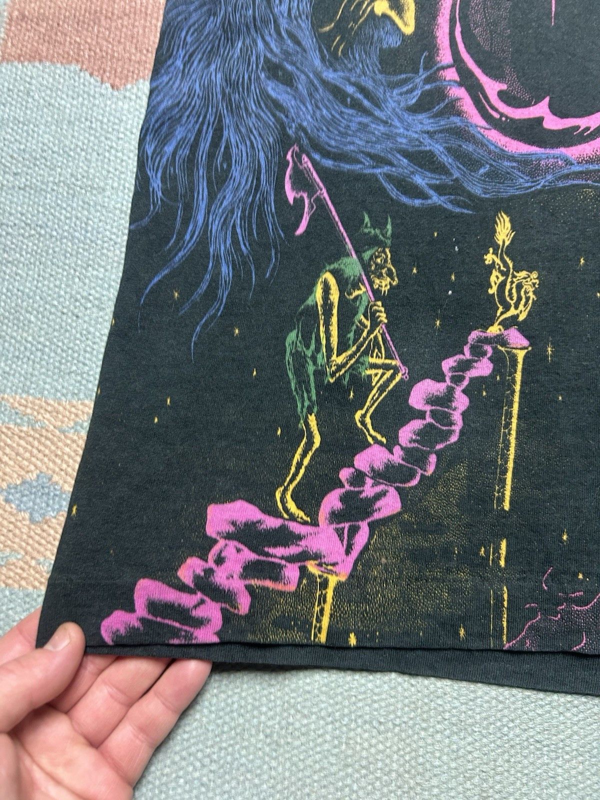 Vintage Vtg 90s all over print t shirt AOP wizard magical Mackinac L Size US L / EU 52-54 / 3 - 3 Thumbnail