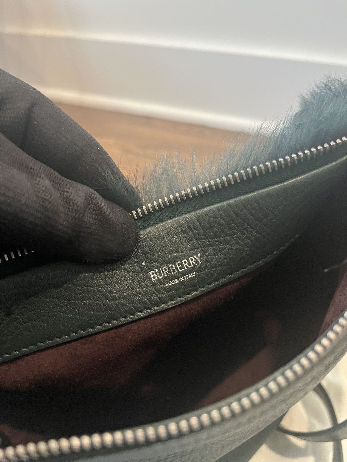 Burberry Burberry Small Knight Shearling Bag Size ONE SIZE - 10 Thumbnail