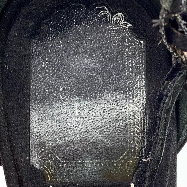 Dior Dior Black diamond-encrusted tie bow buckle thin heel high Size US 7.5 / IT 37.5 - 7 Thumbnail