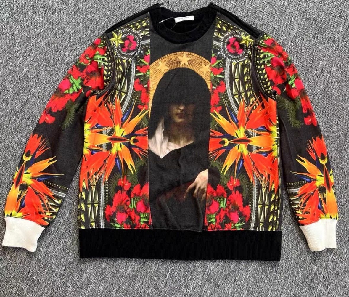 Givenchy Givenchy Men's Floral Print Sweatshirt . Size US S / EU 44-46 / 1 - 1 Thumbnail
