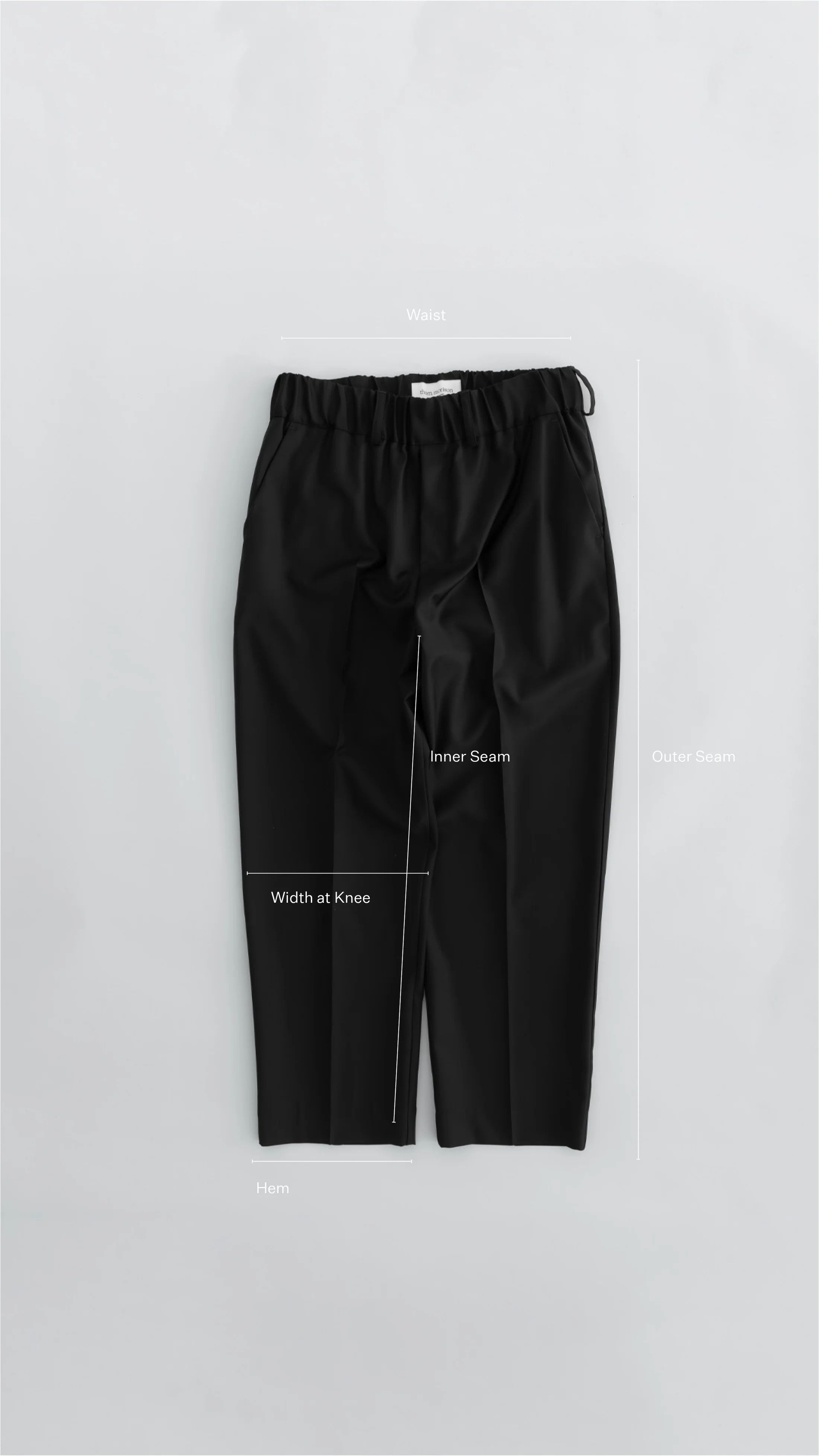 Other 💚 Thom Morison Elastic Trouser Pant Black Medium NEW Size US 32 / EU 48 - 6 Thumbnail