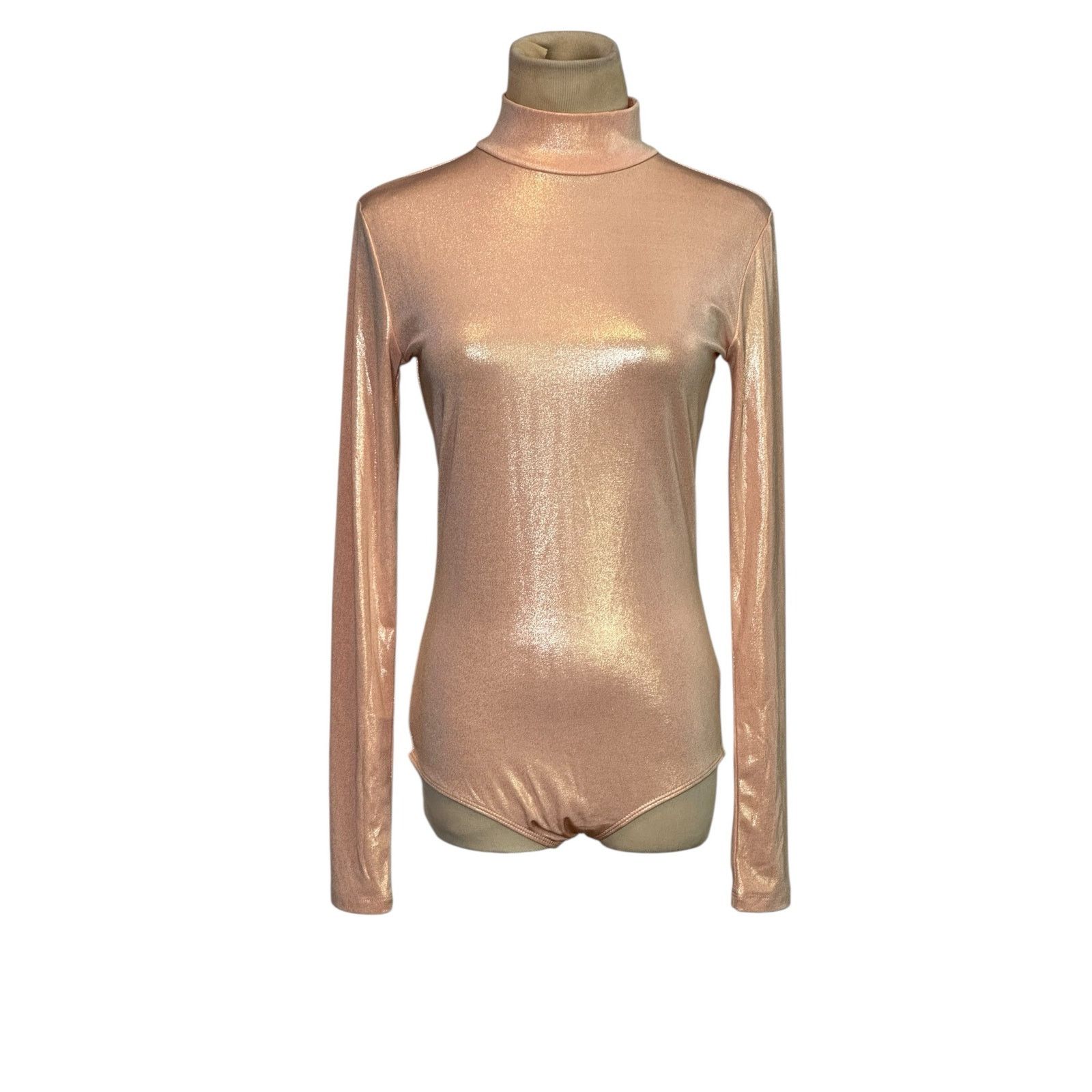 Zara Zara metallic pink long sleeves bodysuit size Medium Size M / US 6-8 / IT 42-44 - 19 Thumbnail