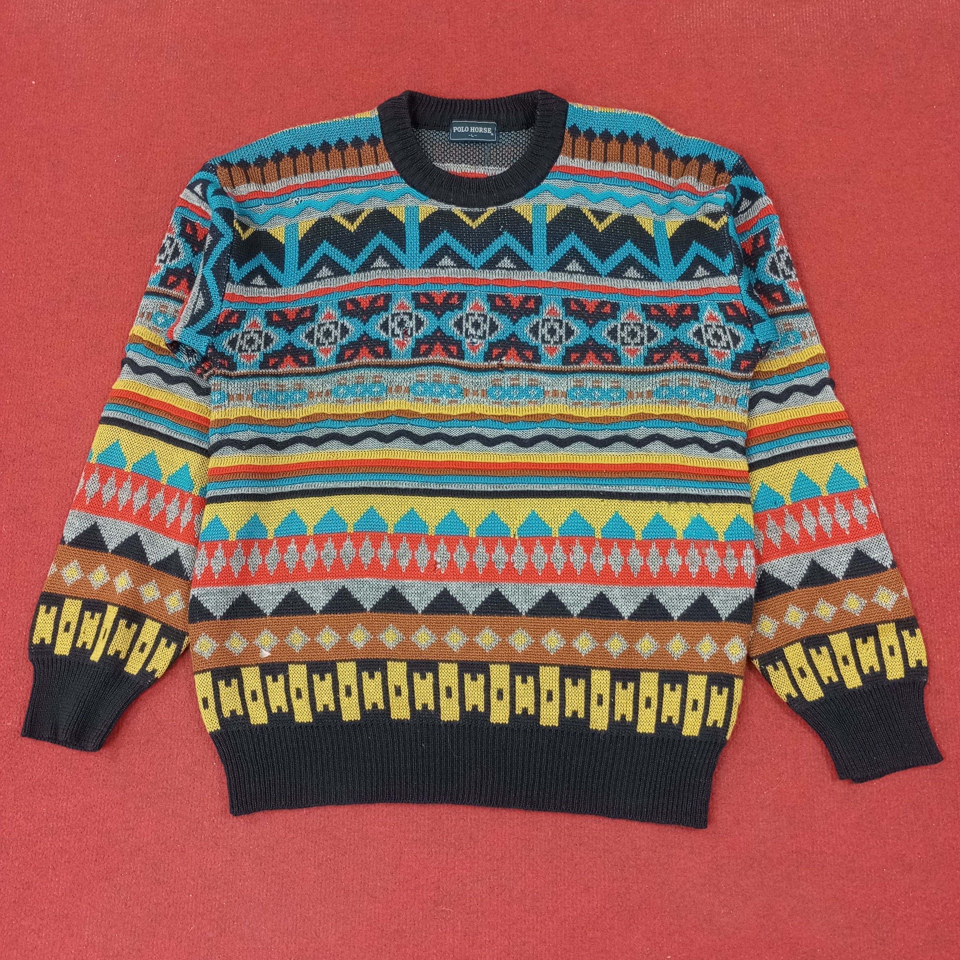 Vintage Polo Horse Streetwear Winter Style Sweatshirt c220n20 Size US M / EU 48-50 / 2 - 1 Thumbnail
