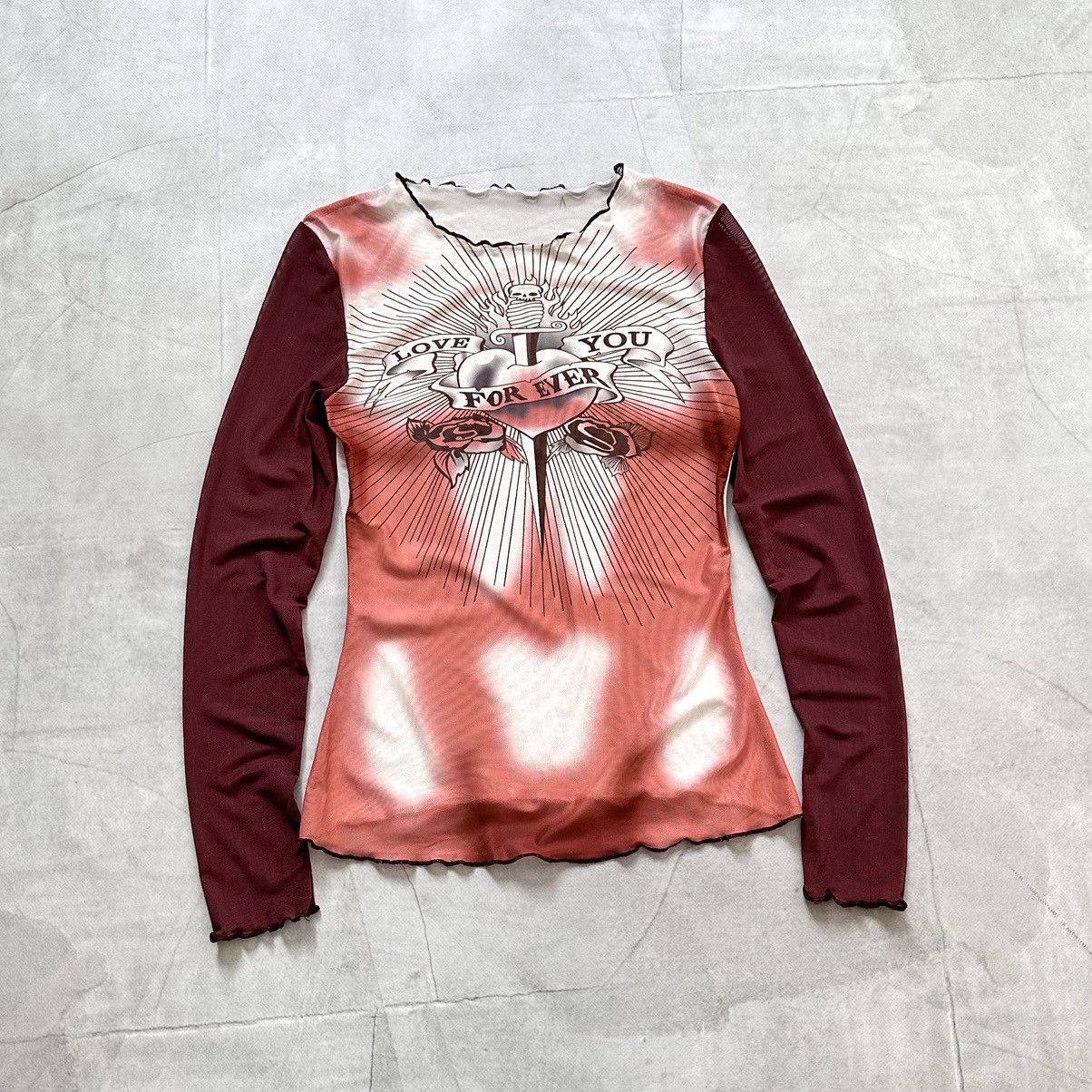 Mesh Top Jean Paul Gaultier Vibe Vintage Long Sleeve T Shirt