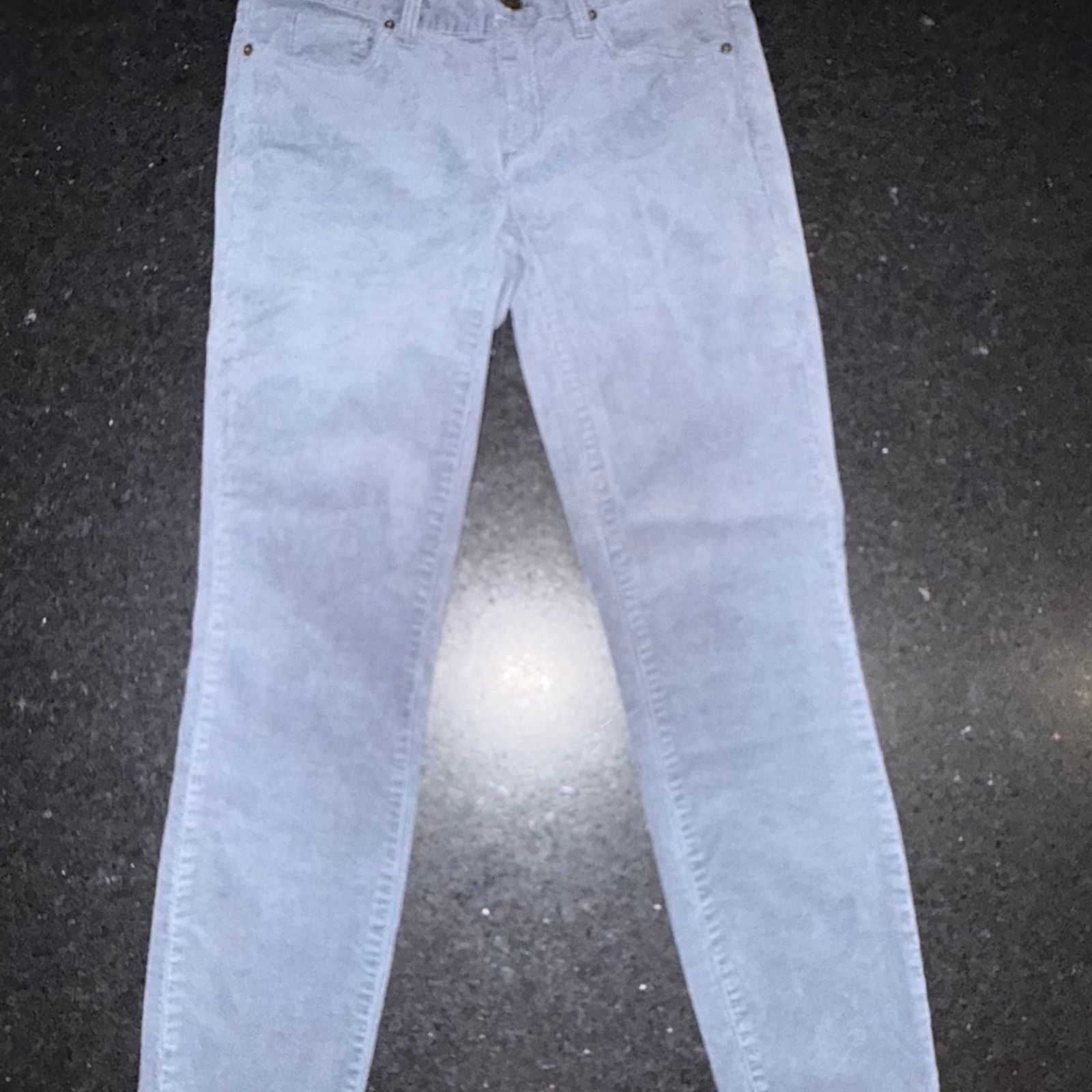 J.Crew J CREW GREY CORDUROY MID RISE STRAIGHT PANTS JEANS SZ 27 Size 27" / US 4 / IT 40 - 4 Thumbnail