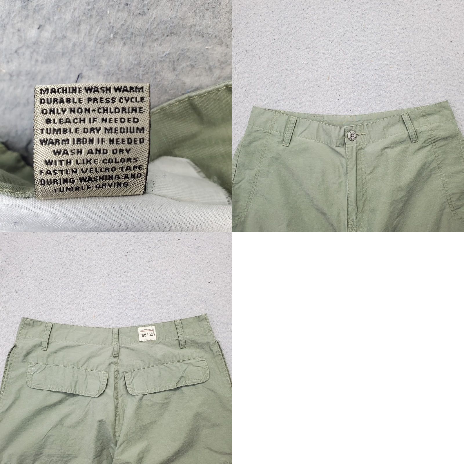Levi's Levi's Cargo Shorts Mens 31 Green Flat Front Utility Pocket Hiking Outdoor Apparel Shirt? Size US 31 - 8 Thumbnail