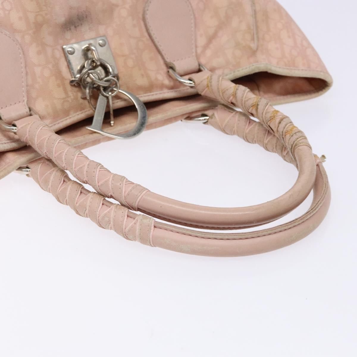 Dior DIOR Trotter Canvas Tote Bag Pink Silver Size ONE SIZE - 7 Thumbnail