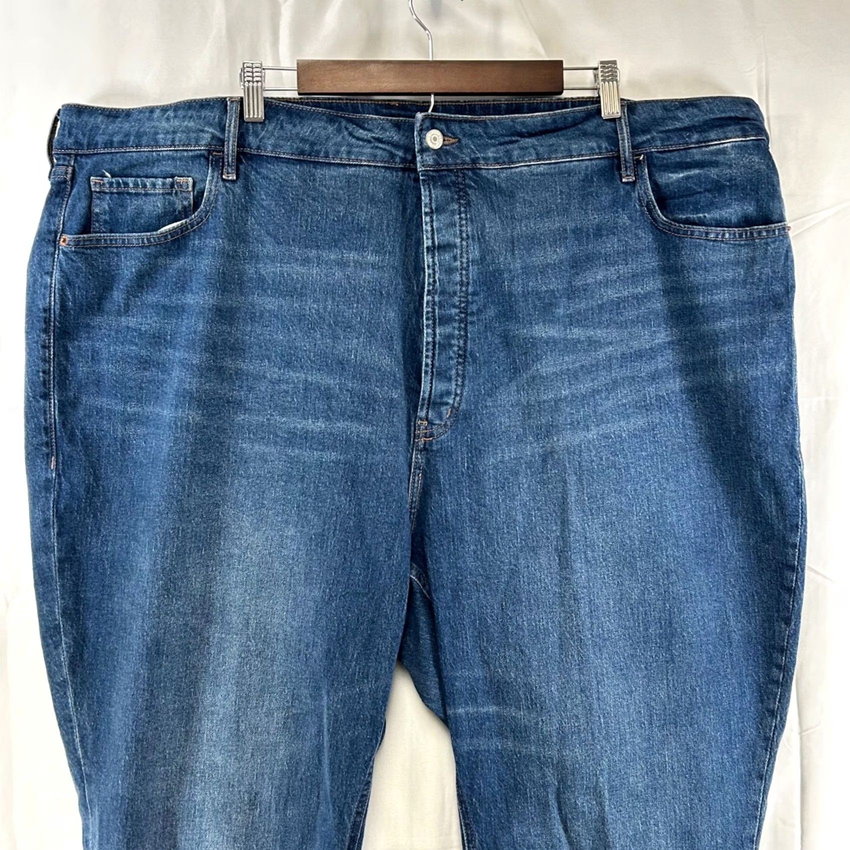 Old Navy Old Navy Jeans Bootcut Women 28W 32.5in Dark Wash Extra High-Rise Kicker Raw Hem Button Fly 5-Pocket Plus Size Denim Slimming Stretch Size 28" / US 6 / IT 42 - 5 Thumbnail
