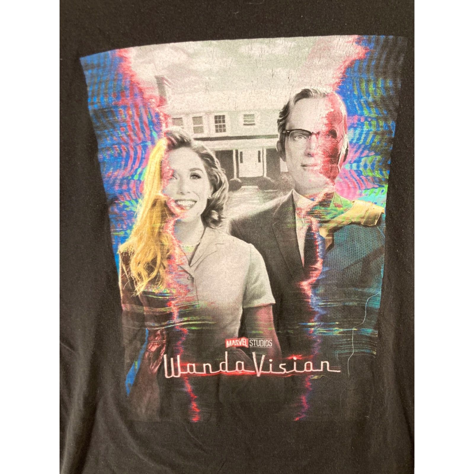 Vintage Marvel Mens TShirt XL Black Comic TV Show Wanda Vision Shirt Boys? Size US XL / EU 56 / 4 - 4 Thumbnail