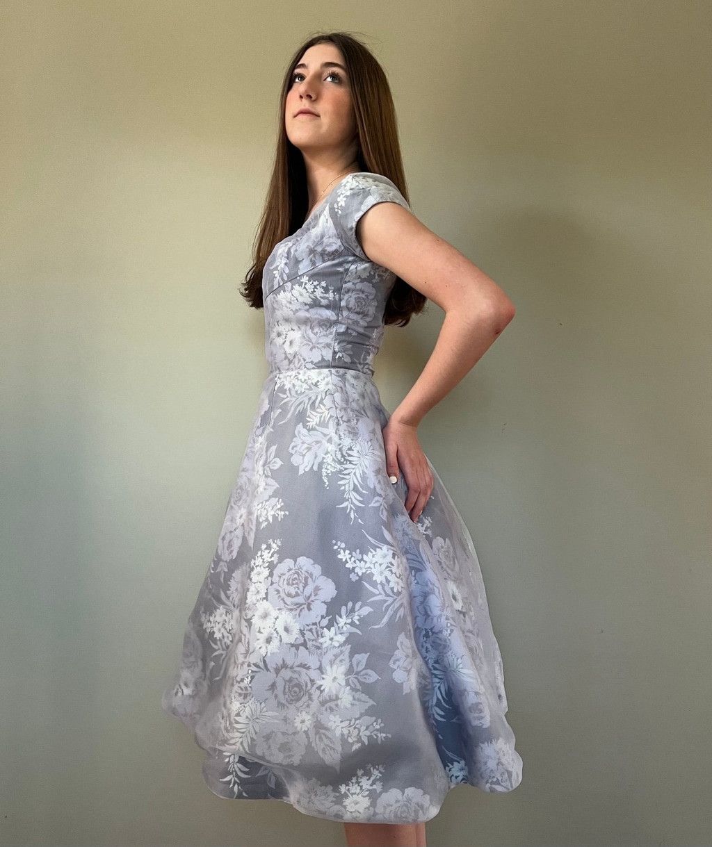 Vintage 1950s Vintage Womens Lavender Princess Cut Dress w/Tulle Size S / US 4 / IT 40 - 4 Thumbnail