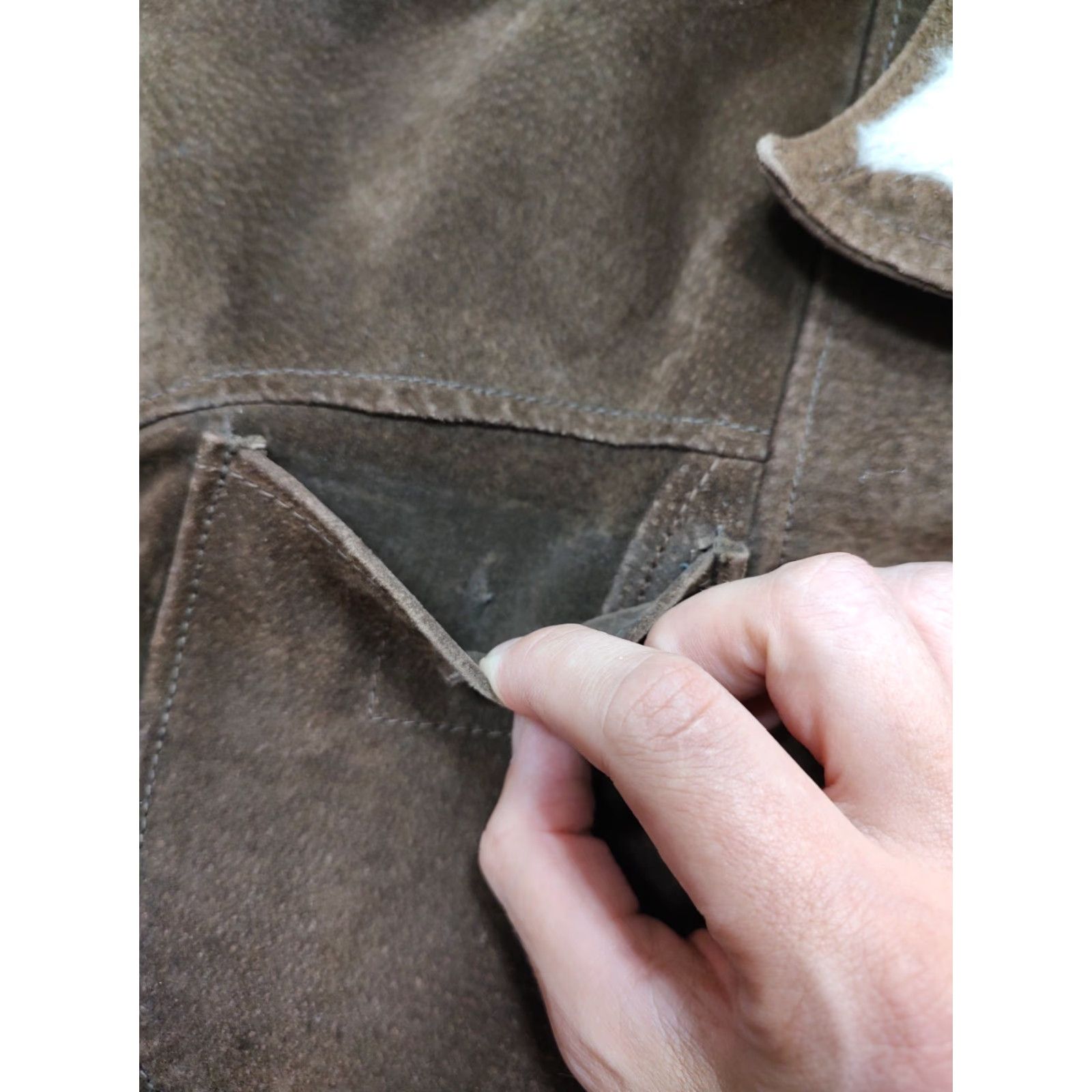 McGregor VINTAGE Vtg 70s 60s McGregor Suede Jacket Sherpa Lining Brown Mens 42 Western USA Size US XS / EU 42 / 0 - 6 Thumbnail