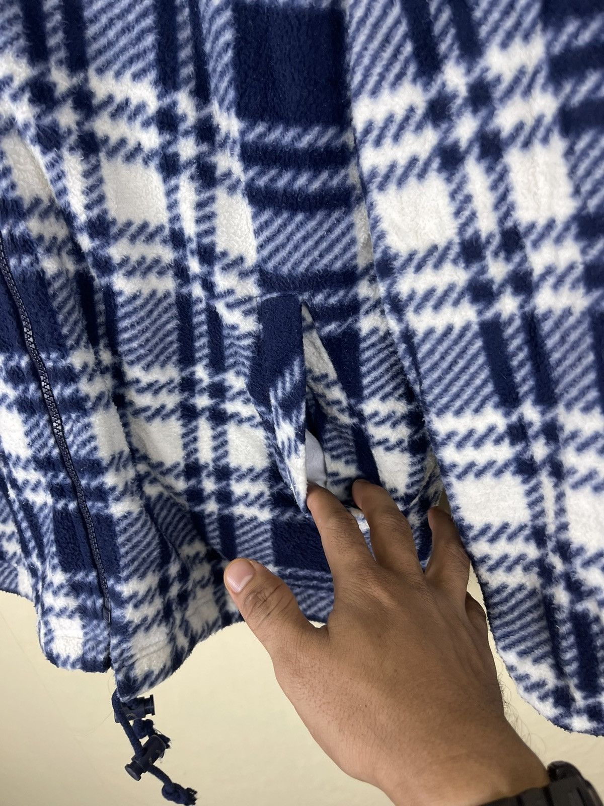 Fred Perry 🔥🔥 FRED PERRY Embroidery Logo Navy Plaid Fleece Jacket Size US M / EU 48-50 / 2 - 9 Thumbnail