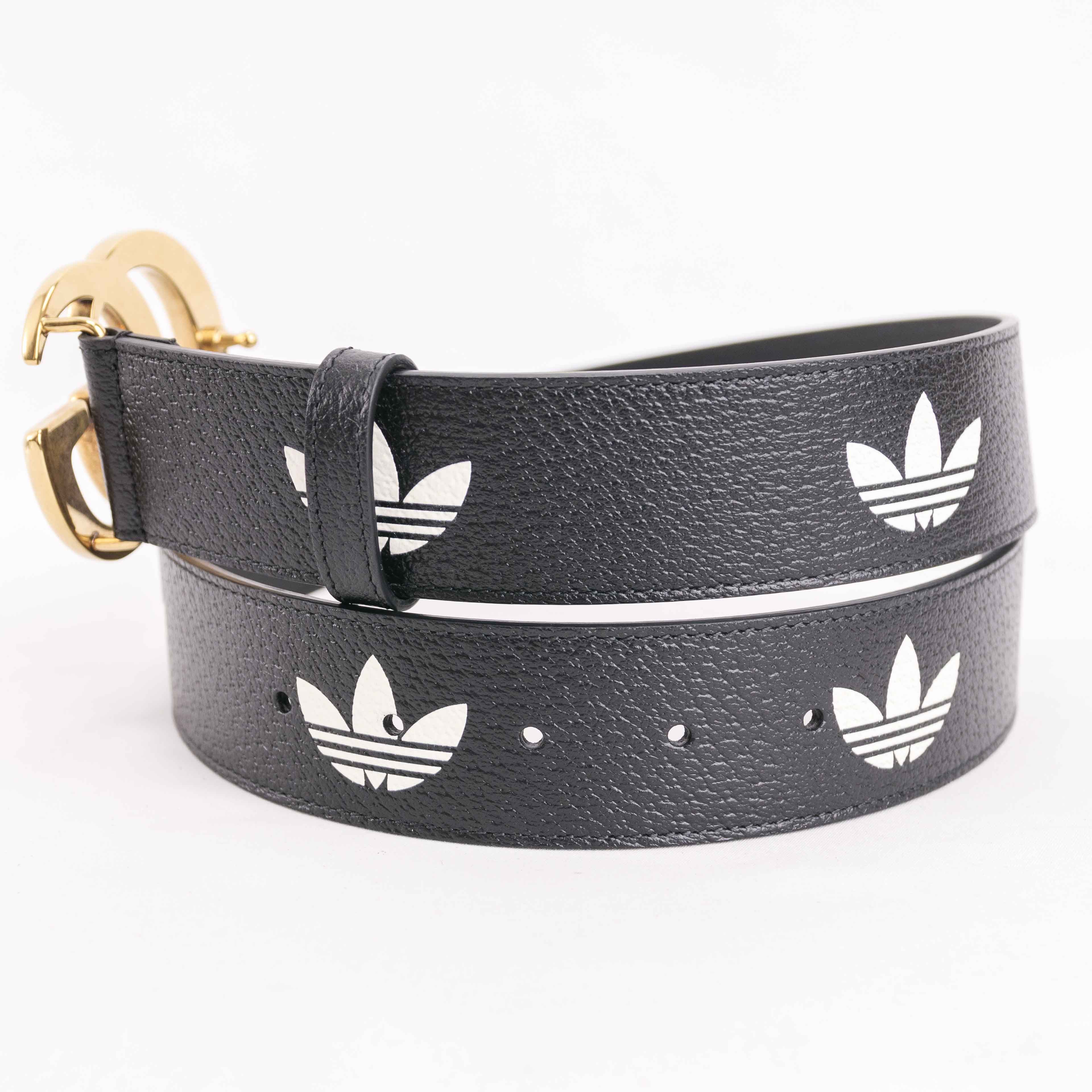 Adidas × Gucci Gucci X Adidas Double Interlocking G Leather Belt Size ONE SIZE - 9 Thumbnail