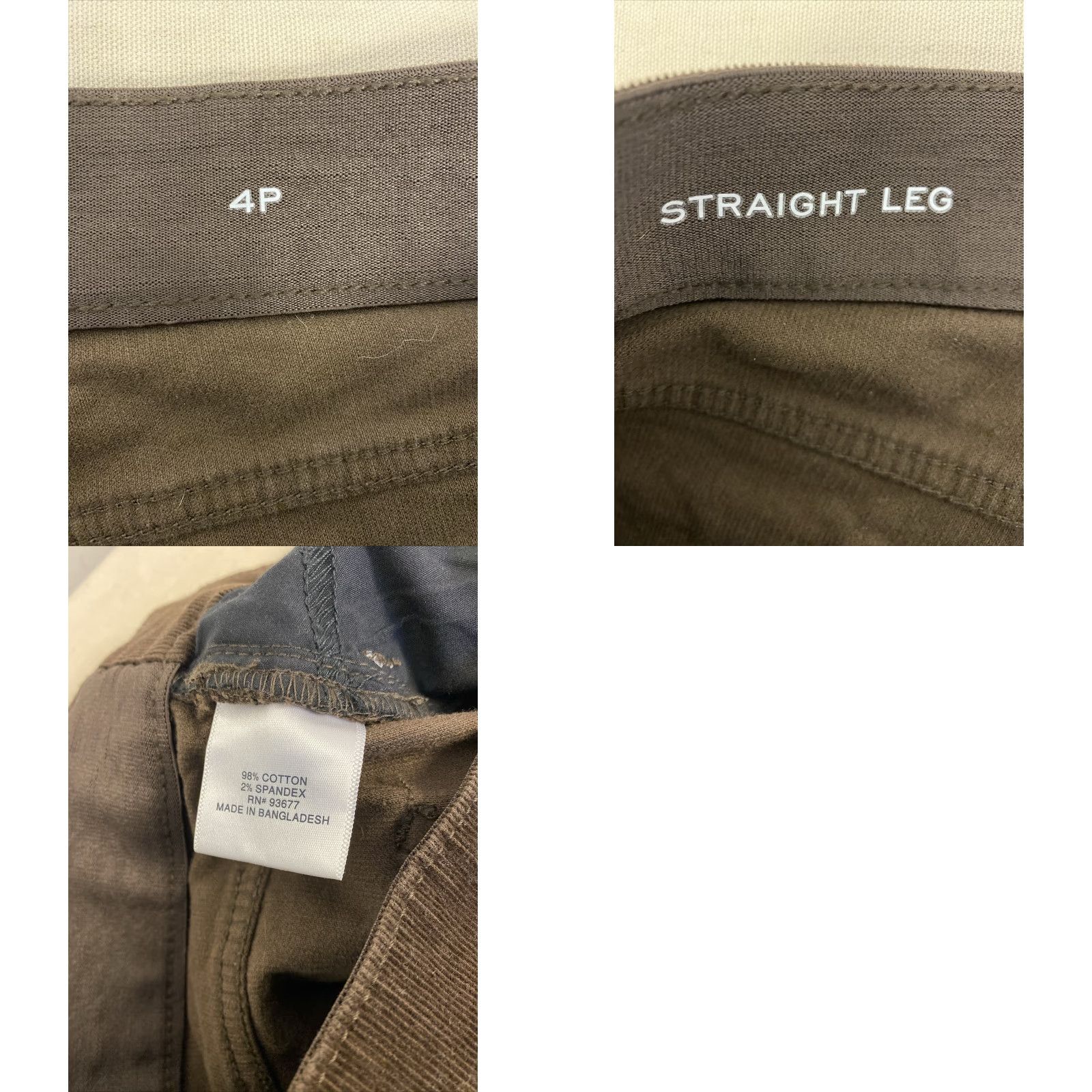 Velvet St John’s Womens Jeans Velvet Corduroy Mid Rise Casual Size 4P NWOT/116-11 Brown Distressed No 5-Pocket Slim Size 27" / US 4 / IT 40 - 8 Thumbnail