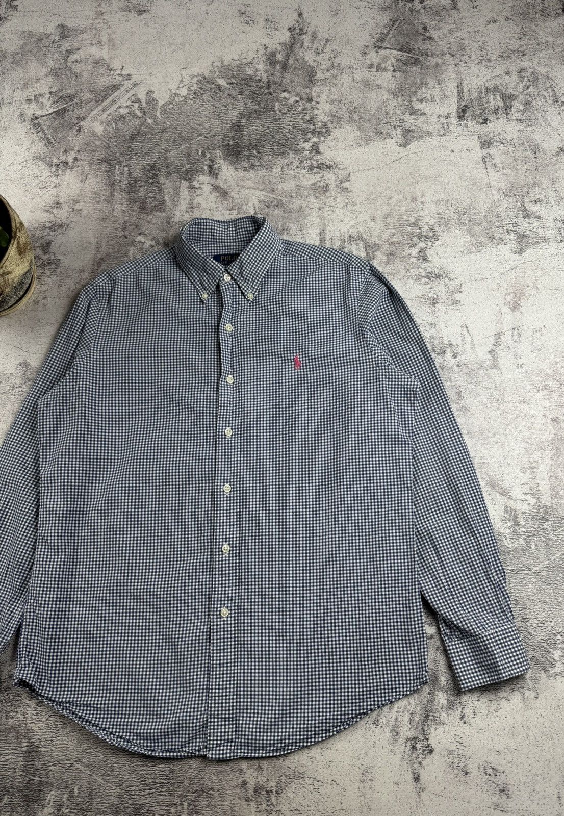 Polo Ralph Lauren Polo Ralph Lauren Blue M Size Button Checked Classic Collar LongSleeve Shirt Size US M / EU 48-50 / 2 - 3 Thumbnail
