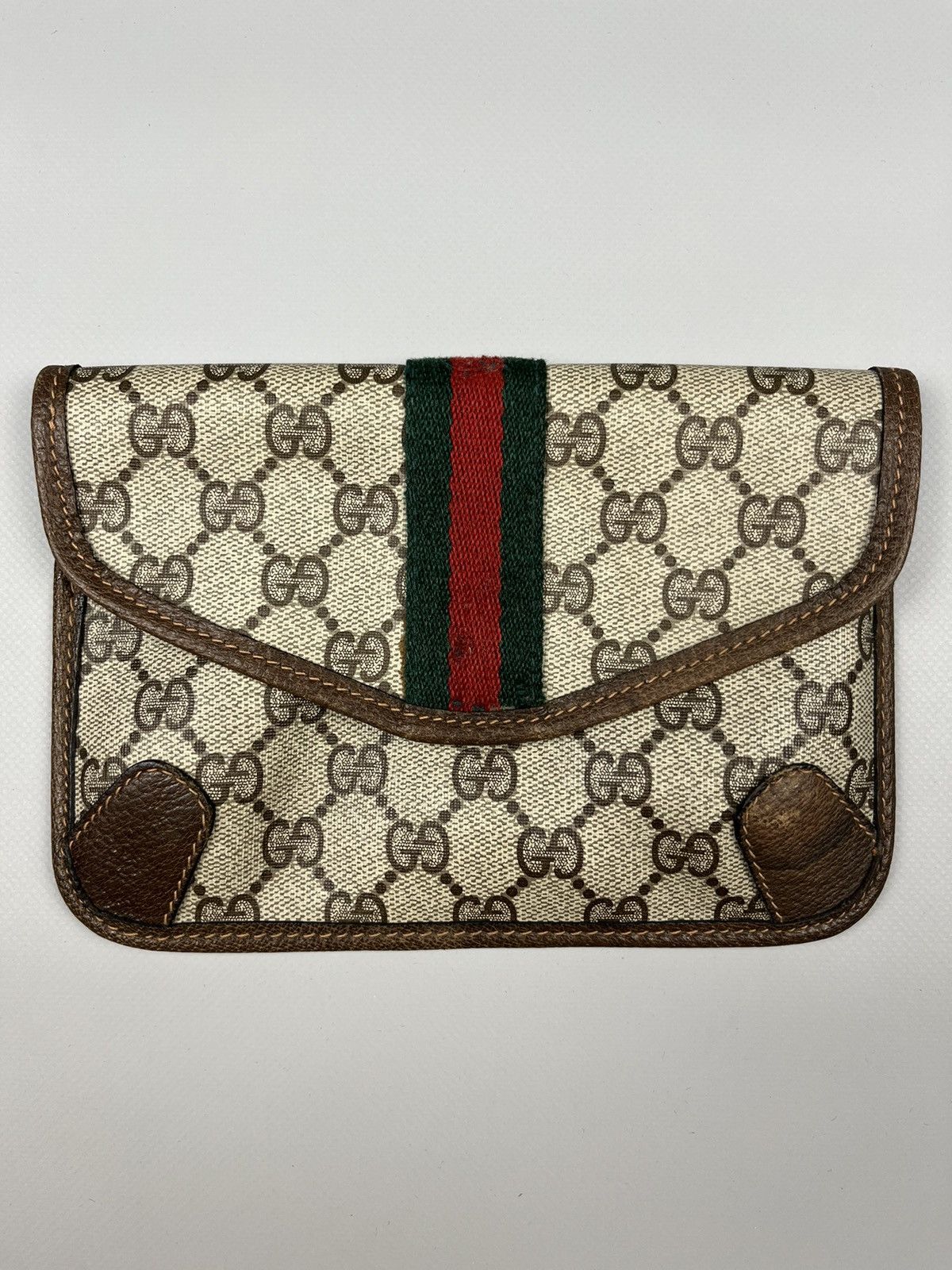 Gucci Vintage GUCCI Monogram Leather Clutch Wallet Bag Size ONE SIZE - 1 Thumbnail