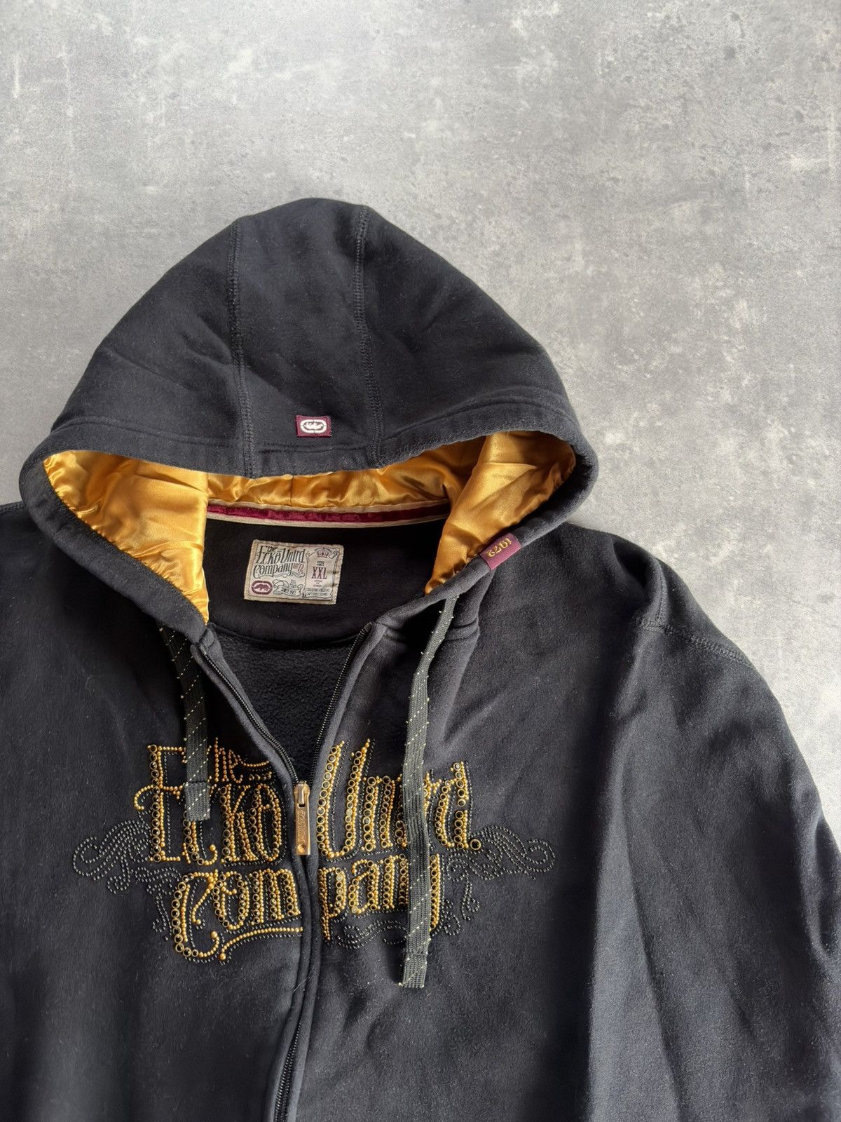 Ecko Unltd. Ecko Unlimited Studded Logo Baggy Zip Hoodie XXL Size US XXL / EU 58 / 5 - 4 Thumbnail