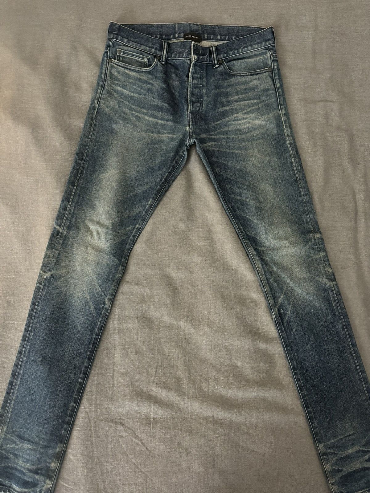 image of John Elliott Cast 2 Skinny Jeans ‘Nimbus’ in Blue, Men's (Size 30)