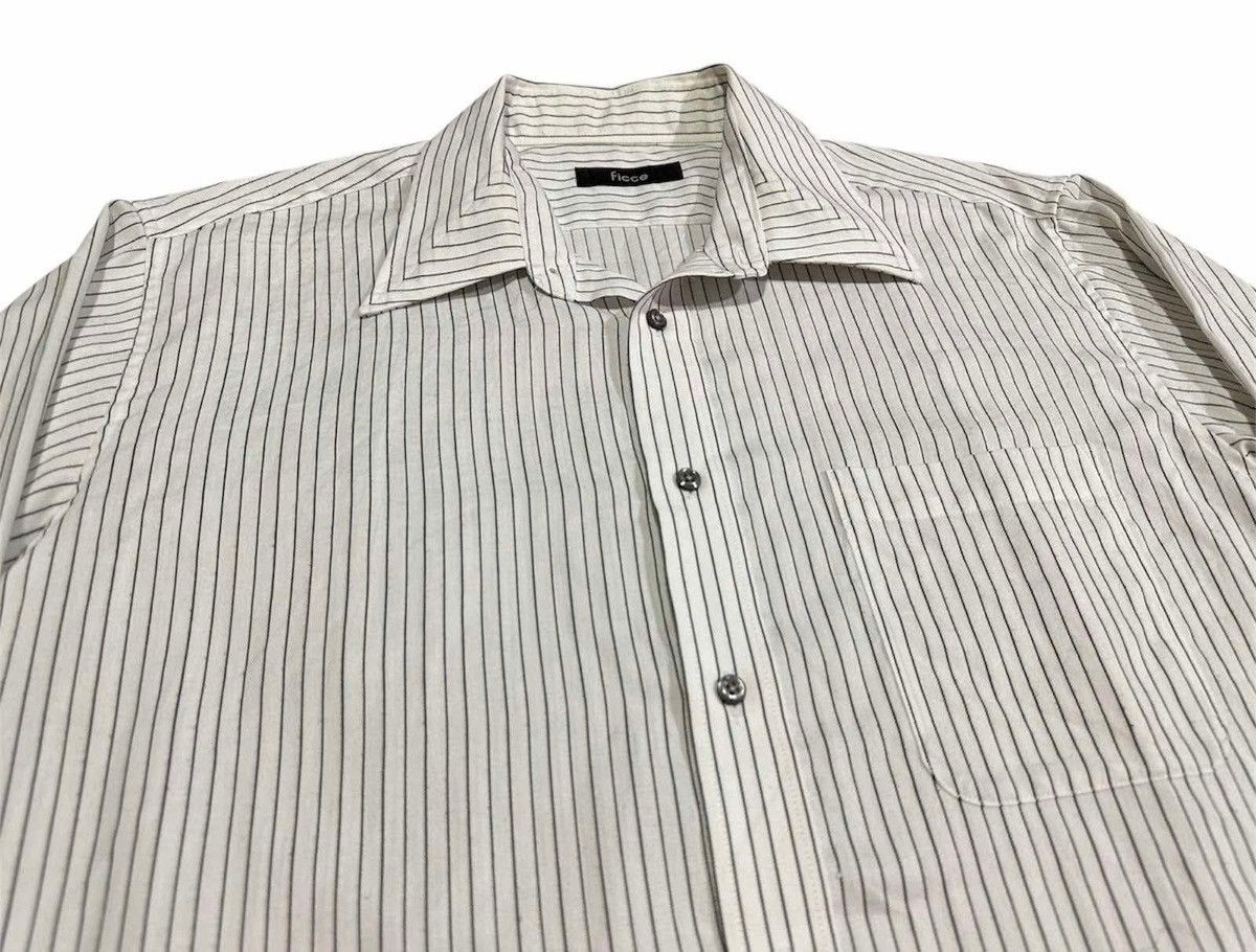 Designer 🔥Vintage Ficce Striped Shirt Long Sleeve Yoshiyuki Konishi Size US XL / EU 56 / 4 - 1 Thumbnail