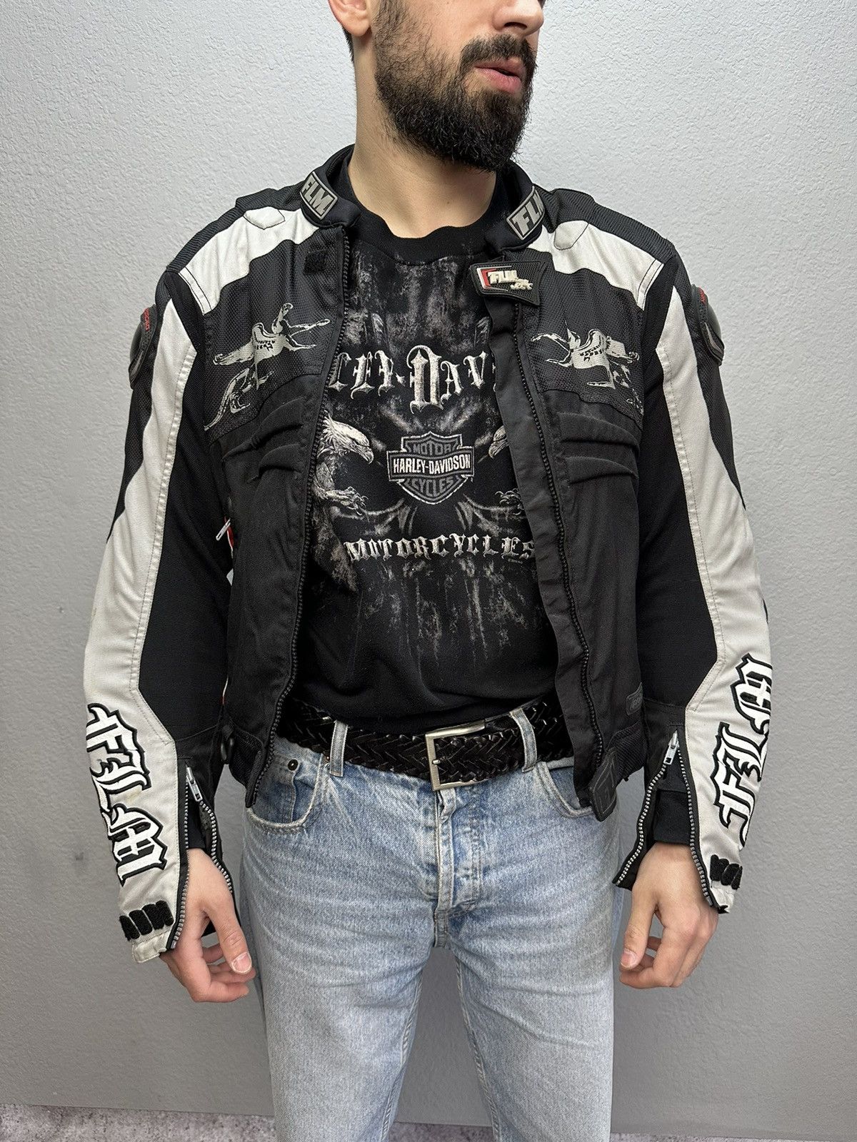 Japanese Brand × Vintage Vintage Polo FLM Motorcycle Jacket Archival Y2K Racing Size US S / EU 44-46 / 1 - 8 Thumbnail