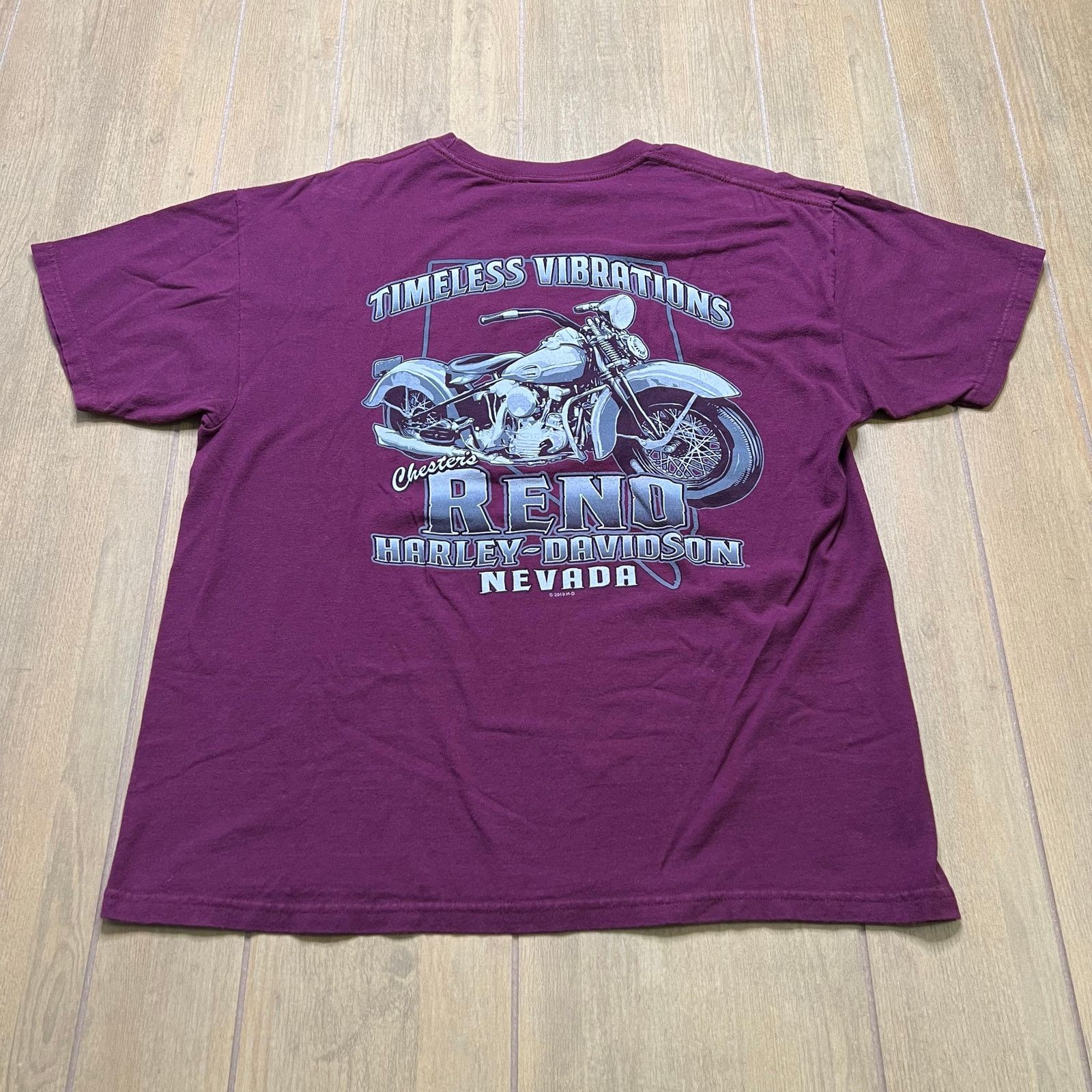 Harley Davidson Harley Davidson Reno Nevada T Shirt Timeless Vibrations Sz L Size US L / EU 52-54 / 3 - 7 Thumbnail