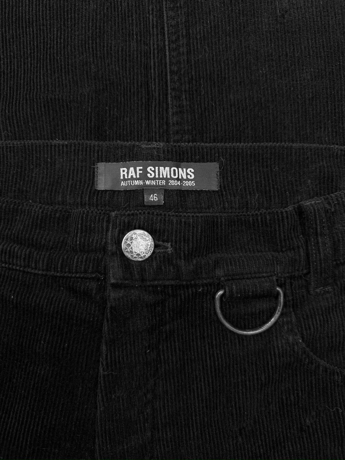 Raf Simons AW04 Raf Simons ‘Waves’ D-Ring Black Corduroy M-A1 Pants Size US 32 / EU 48 - 4 Thumbnail
