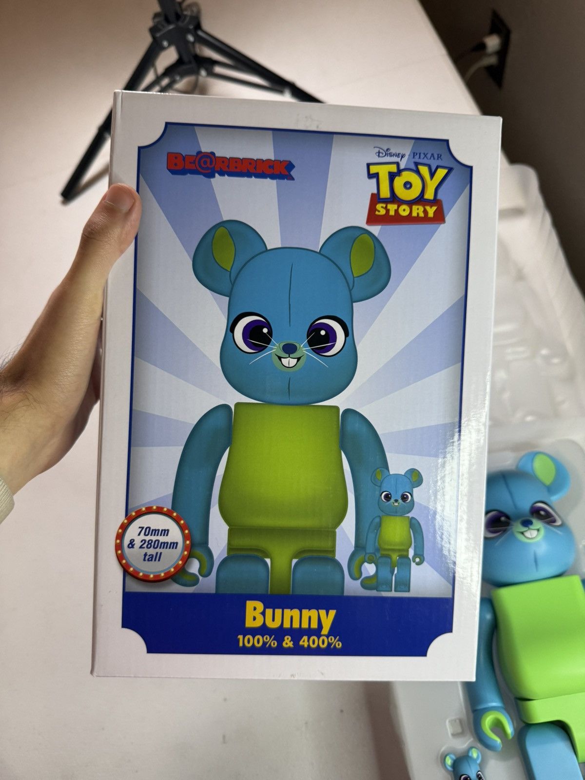 Medicom Toy Bearbrick Disney Pixar Toy Story 4 BUNNY 100% 400% Be@rbrick Size ONE SIZE - 8 Thumbnail