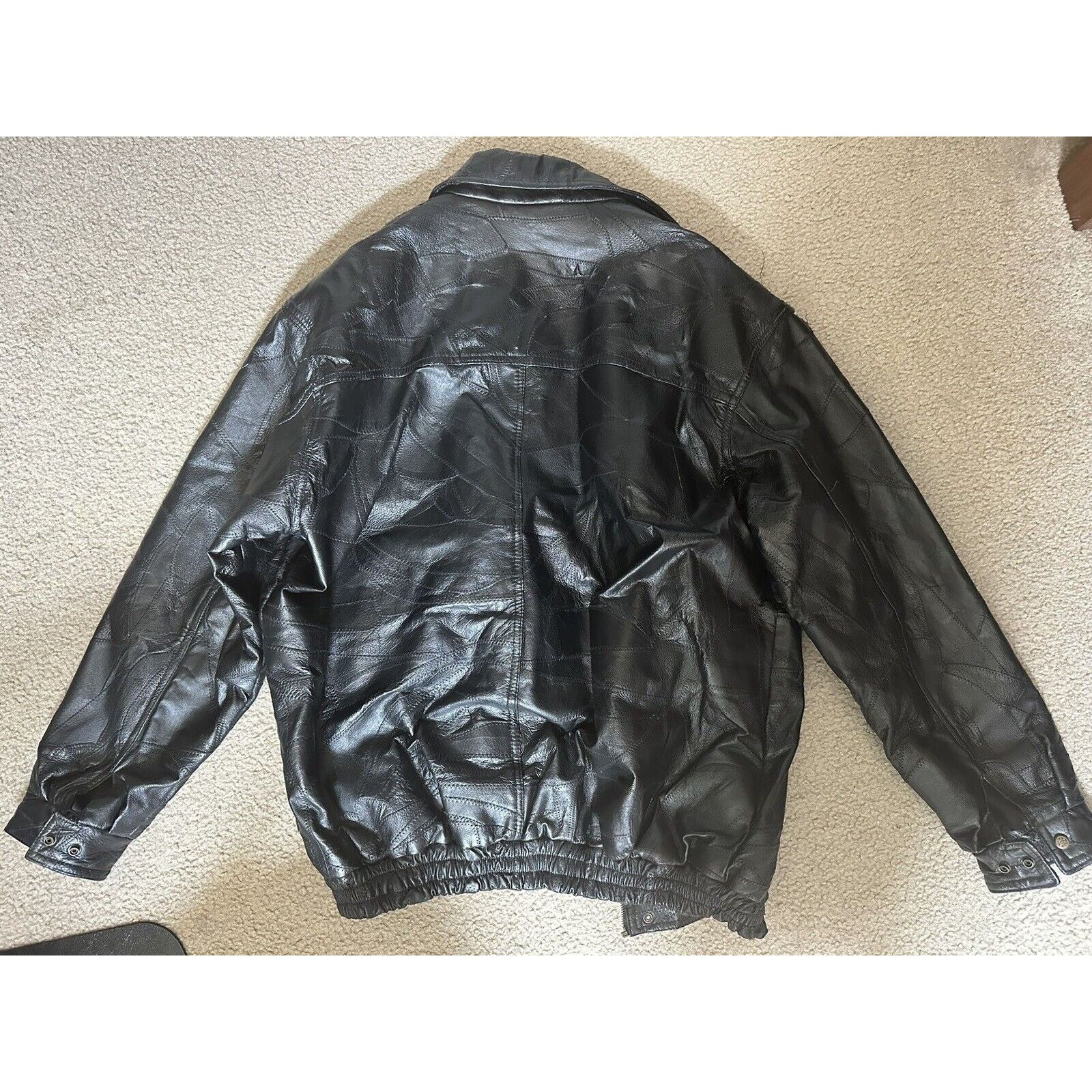 Other Napoline Leather Outfitters Mens 4XL Black Bomber Jacket Size US XXL / EU 58 / 5 - 4 Thumbnail