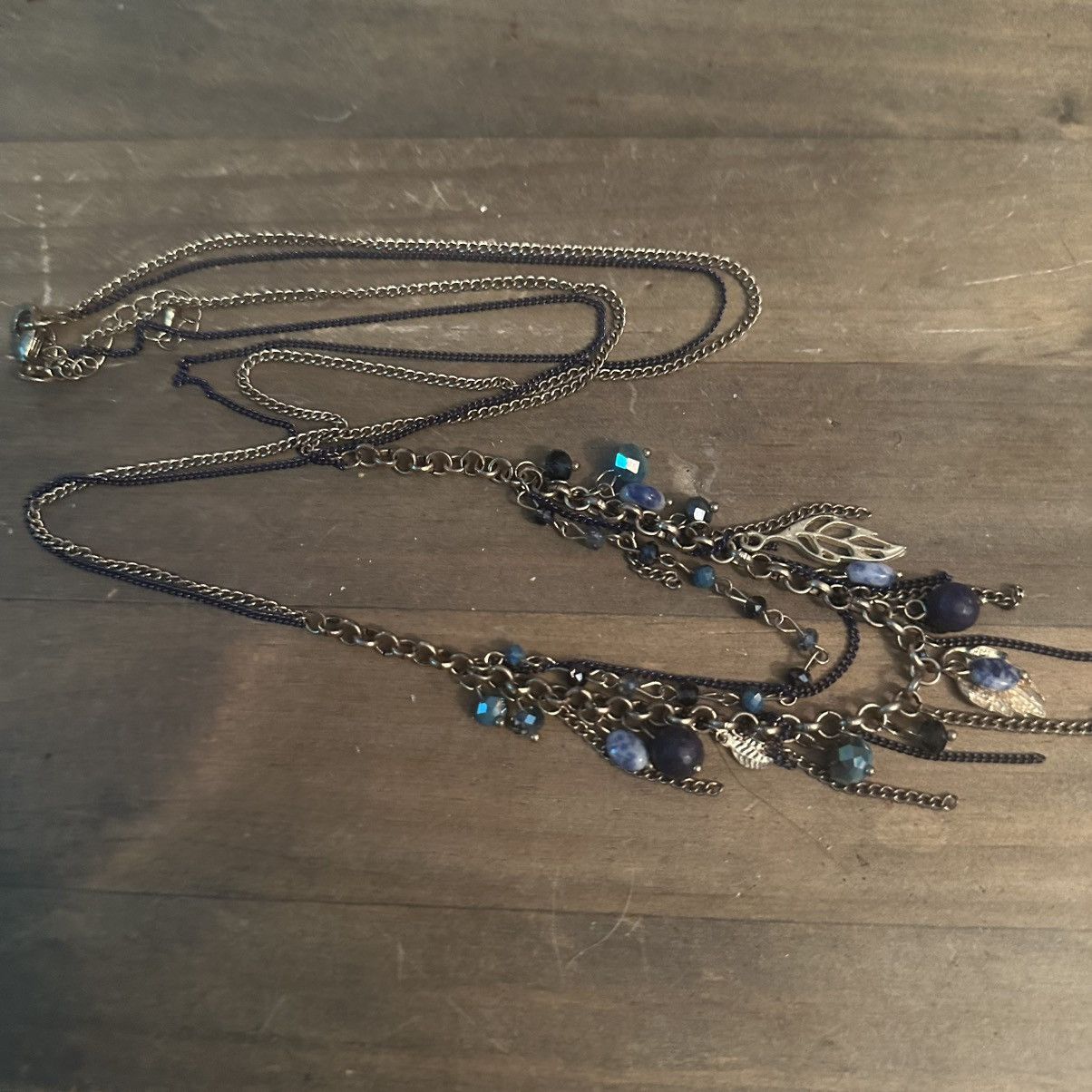 Other Long multi chain dangle bead/charm swag necklace Size ONE SIZE - 2 Thumbnail