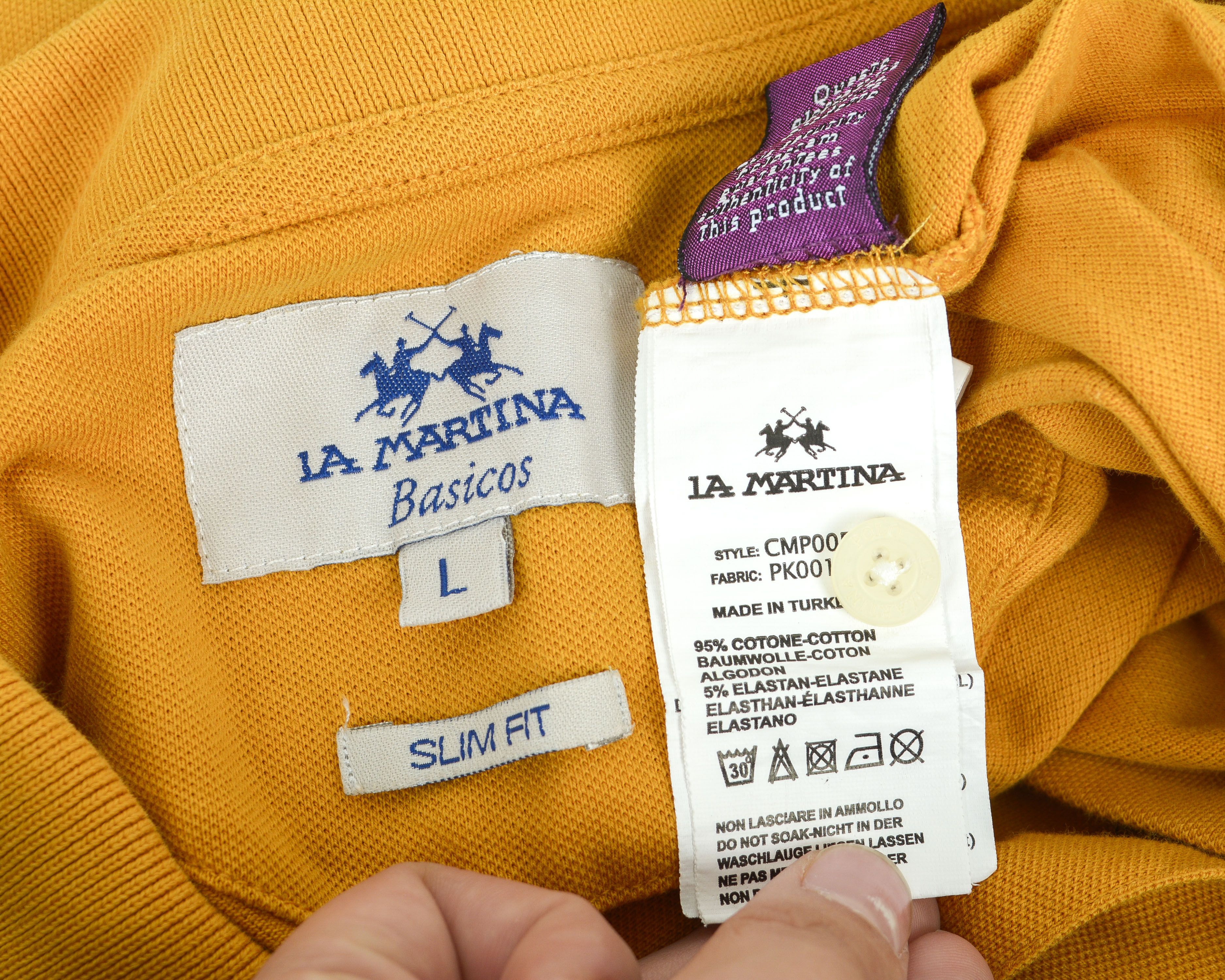 La Martina Polo Shirt L Short Sleeve Embroidery Slim Fit Casual Top Size US L / EU 52-54 / 3 - 5 Thumbnail