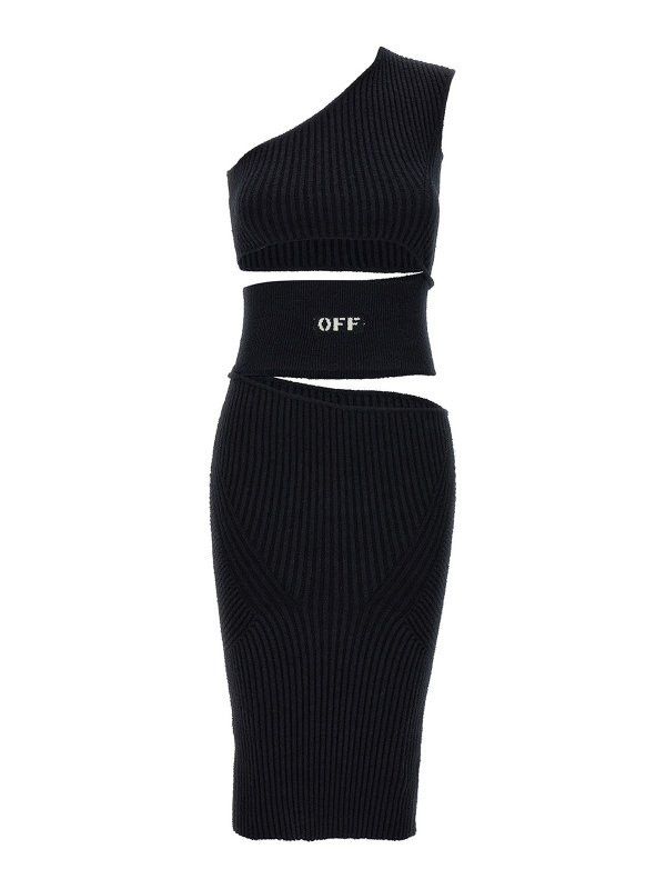 Off-White o1y1125 Midi Dress in Black Size XS / US 0-2 / IT 36-38 - 1 Thumbnail